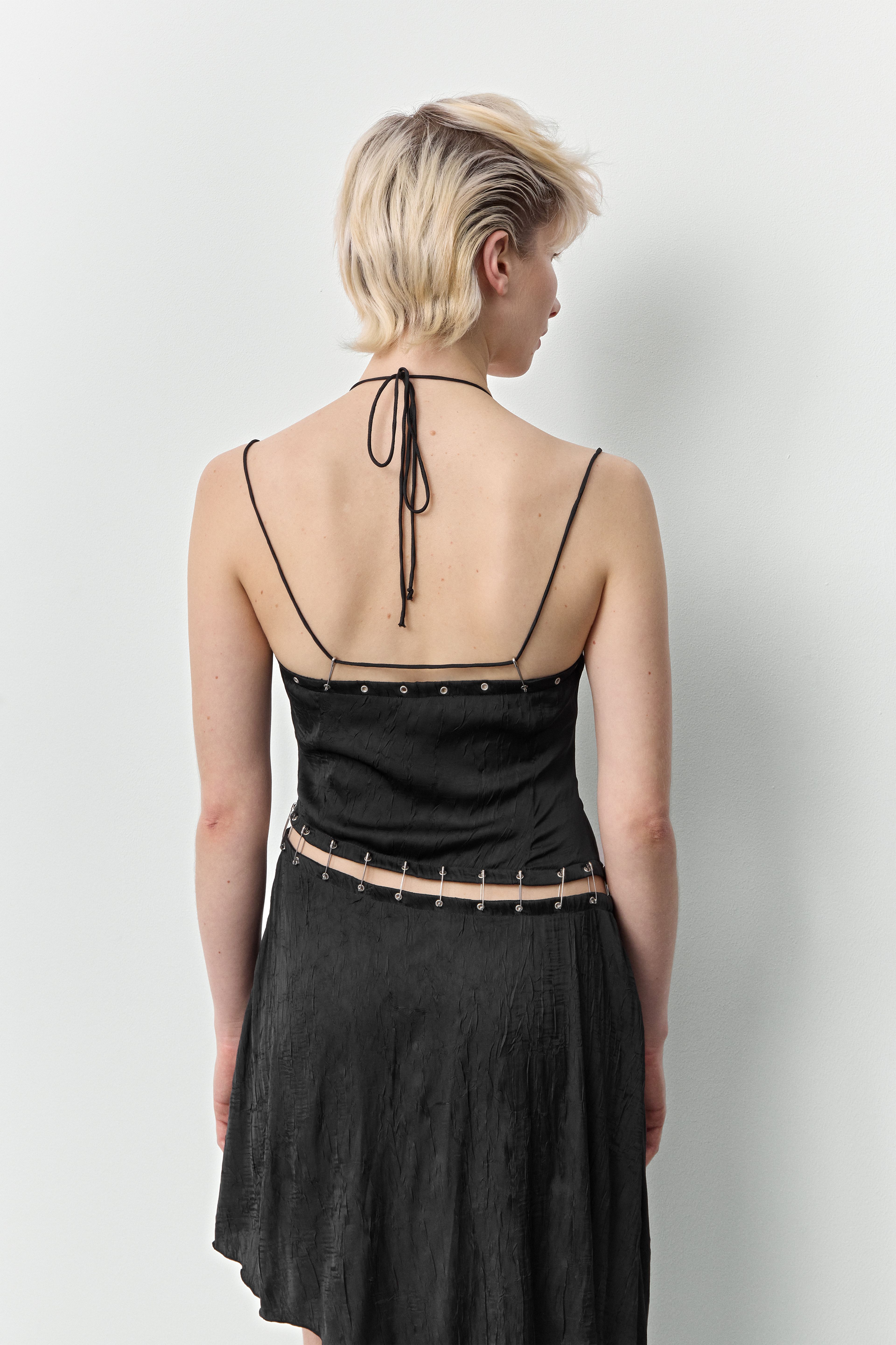 Lexxa Black Detachable Short Dress | Miista | Designed & Handmade in Europe