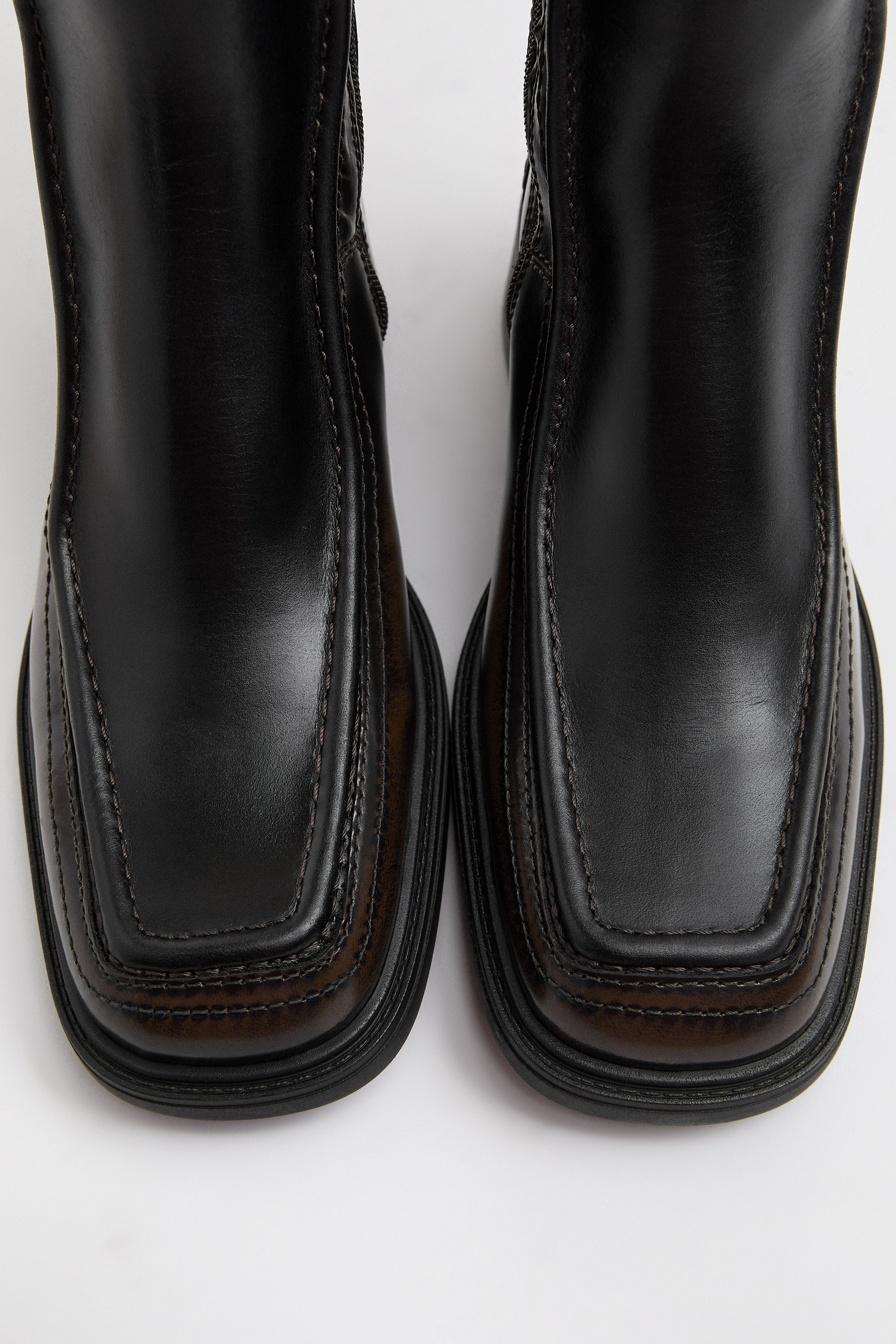 Jalissa Boots - Black Brown Brush Off Leather | Miista | Designed & Handmade in Europe 