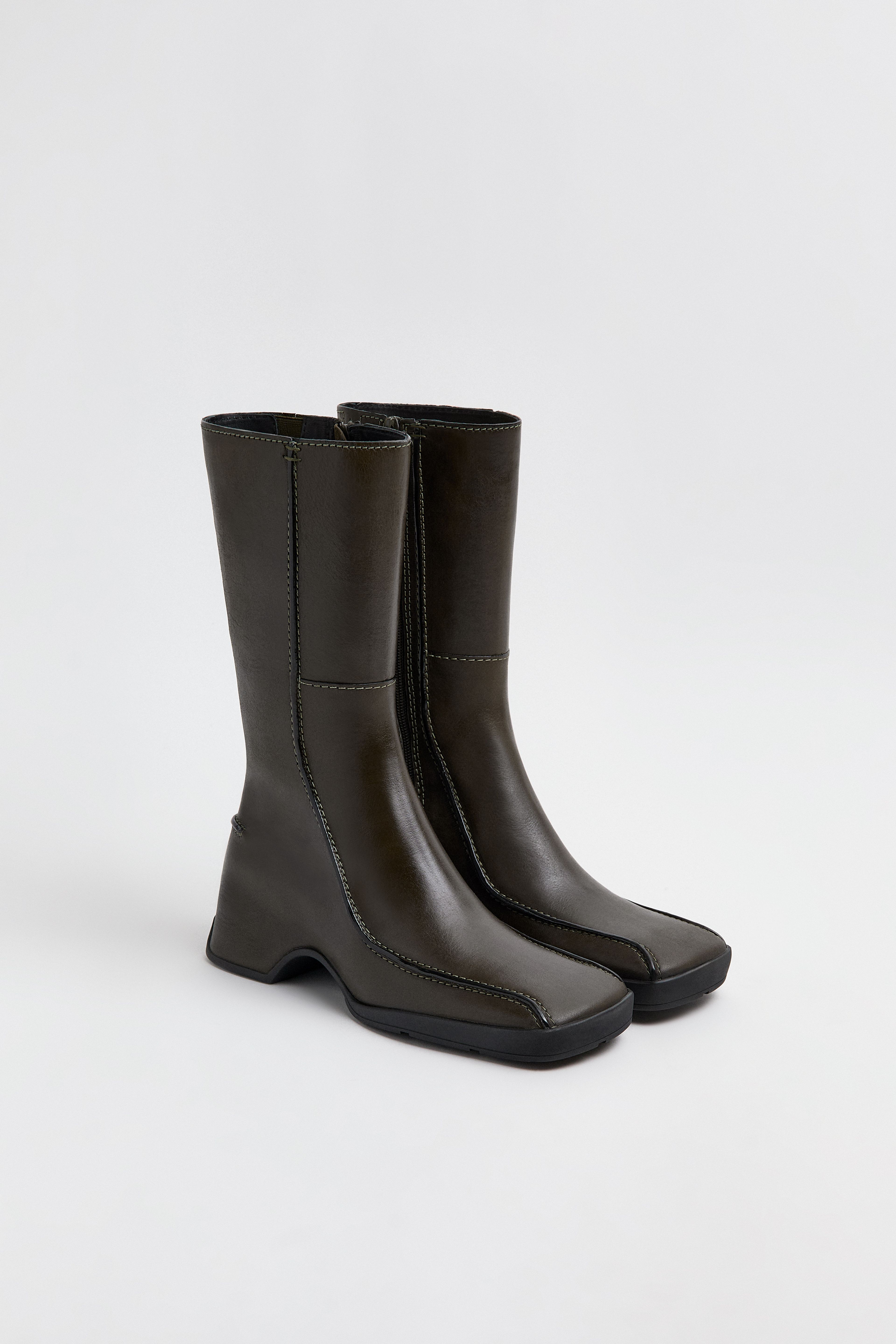 Lorena Boots - Khaki Leather | Miista | Designed & Handmade in Europe