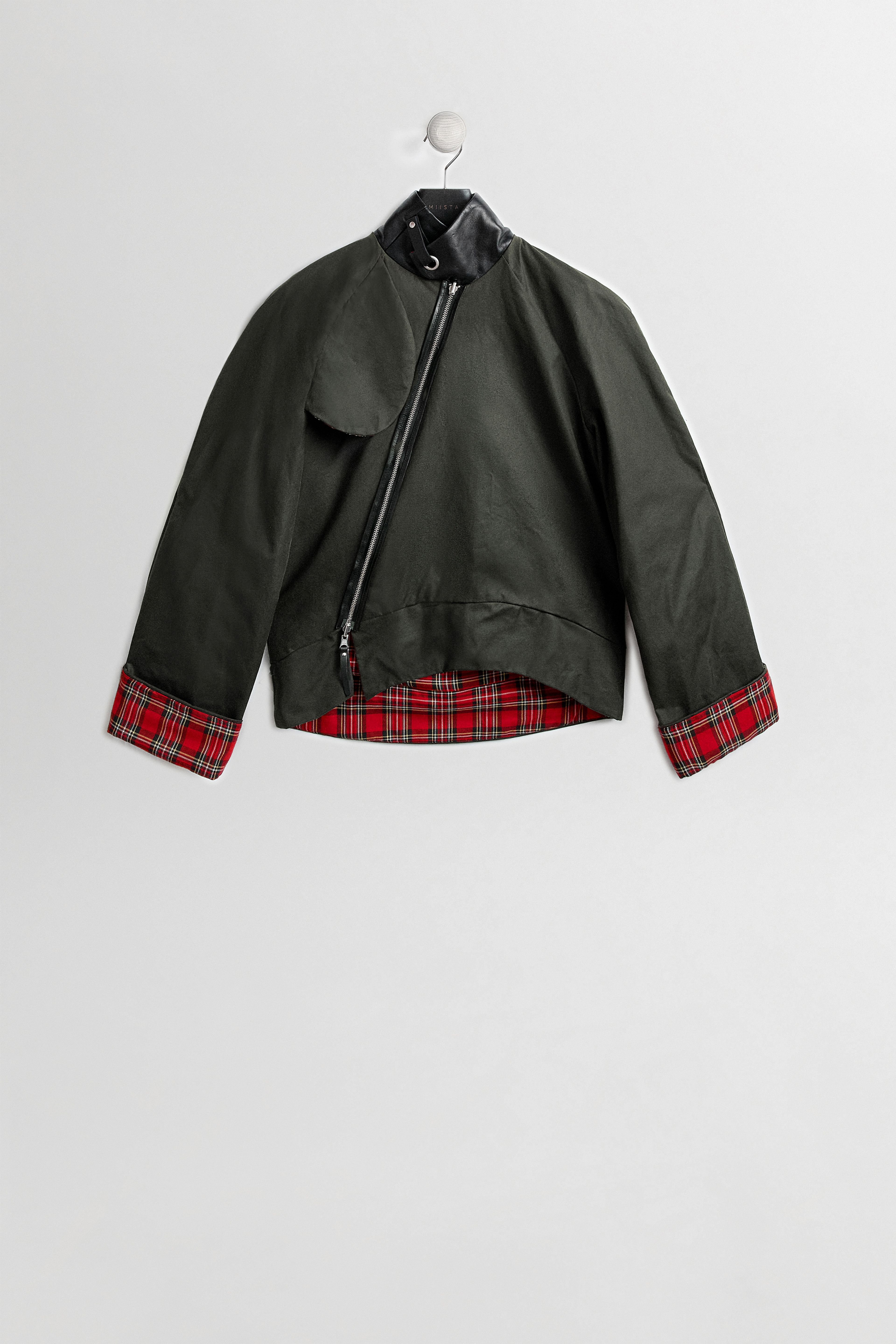 Ofelia Jacket - Dark Khaki Cotton | Miista | Designed & Handmade in Europe