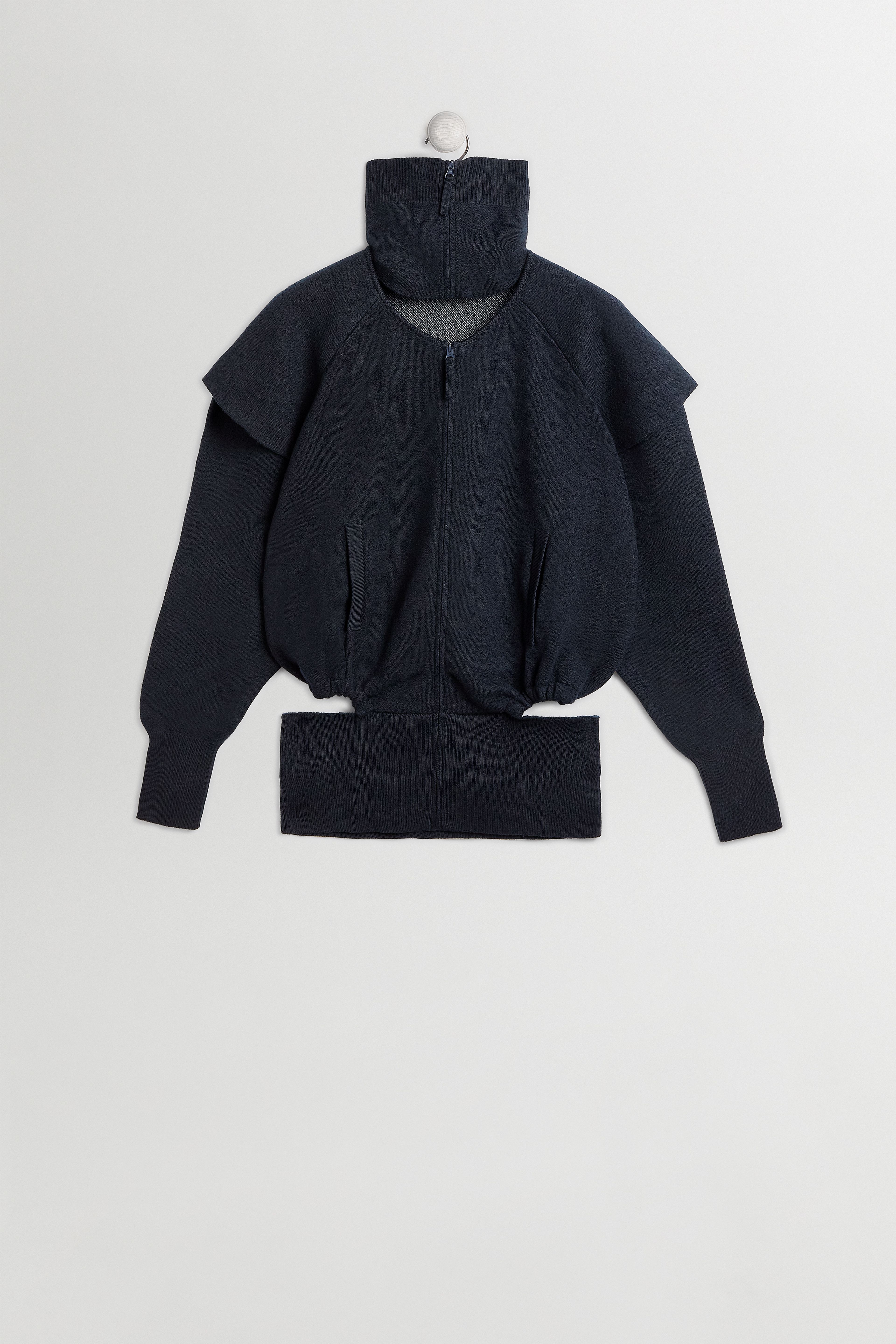 Agnes Jacket - Navy Extra Fine Merino Knit | Miista | Designed & Handmade in Europe