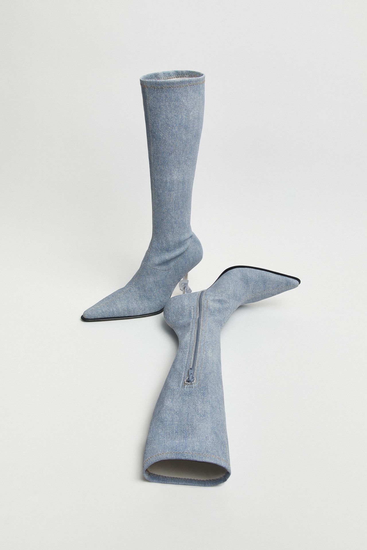 Carlita Denim Tall Boots | Miista Europe | Made in Spain