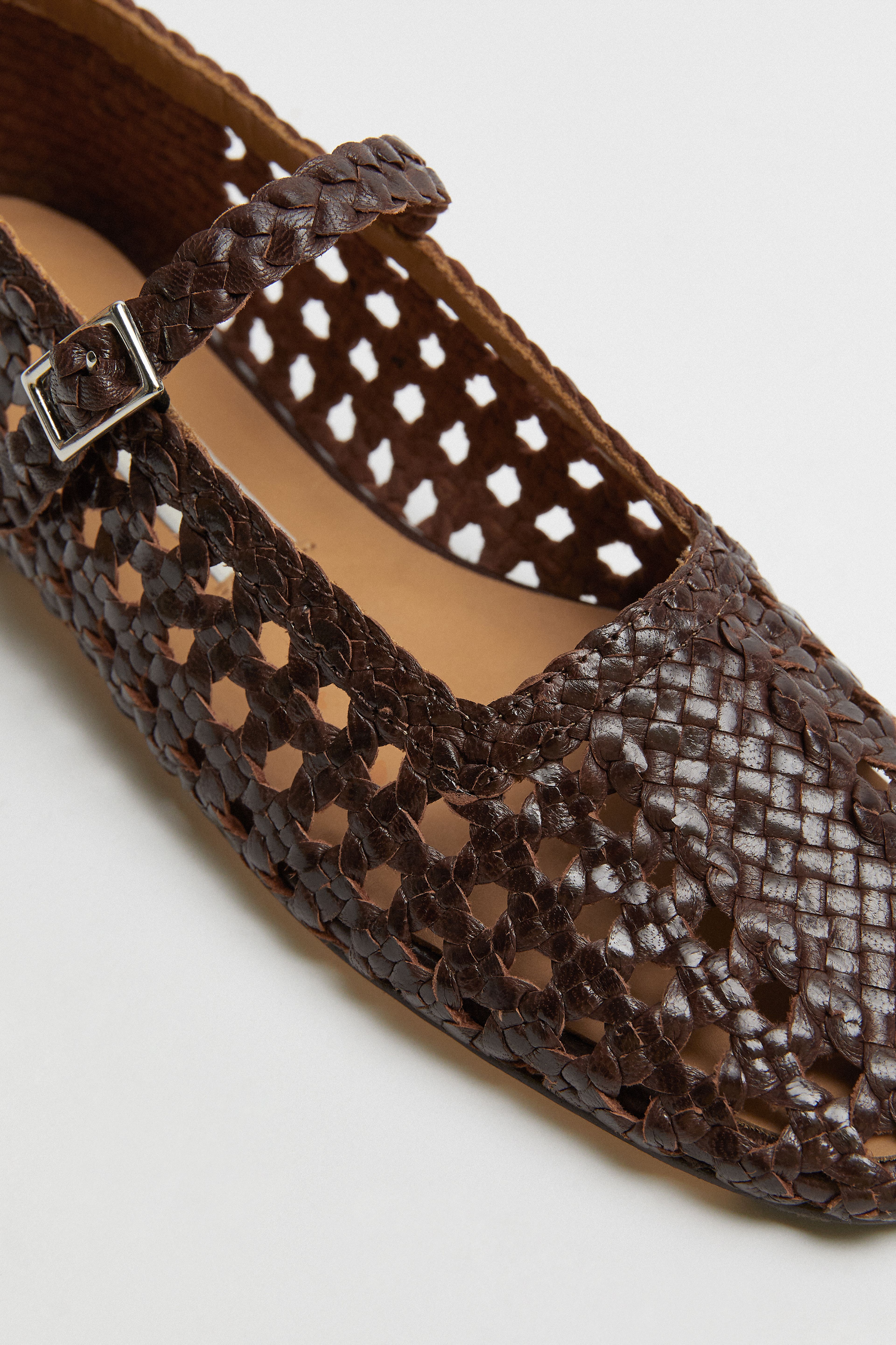 Yeida Chocolate Brown Ballerinas | Designed & Handmade in Europe