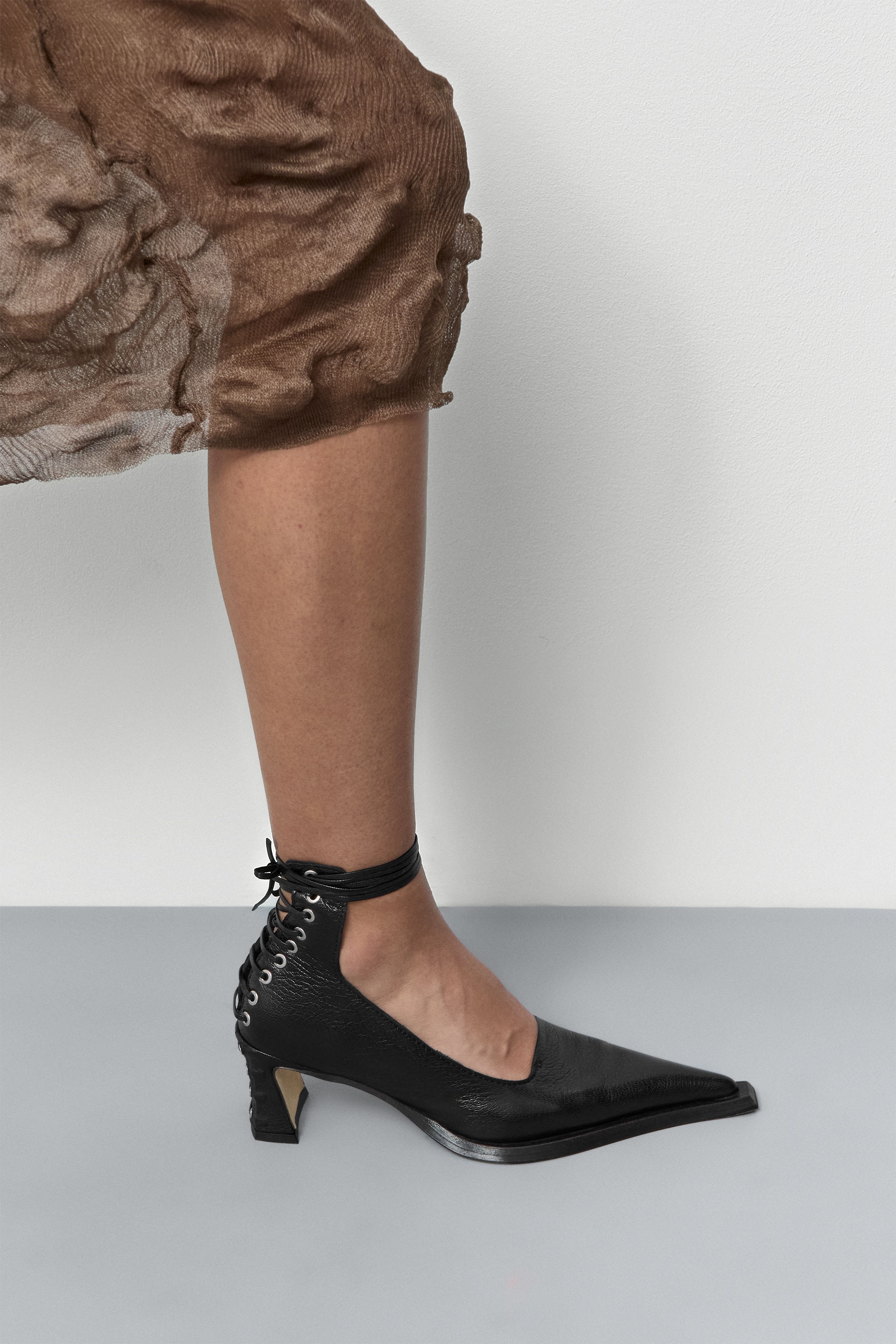 Gauri Lace Black Courts | Miista | Designed & Handmade in Europe