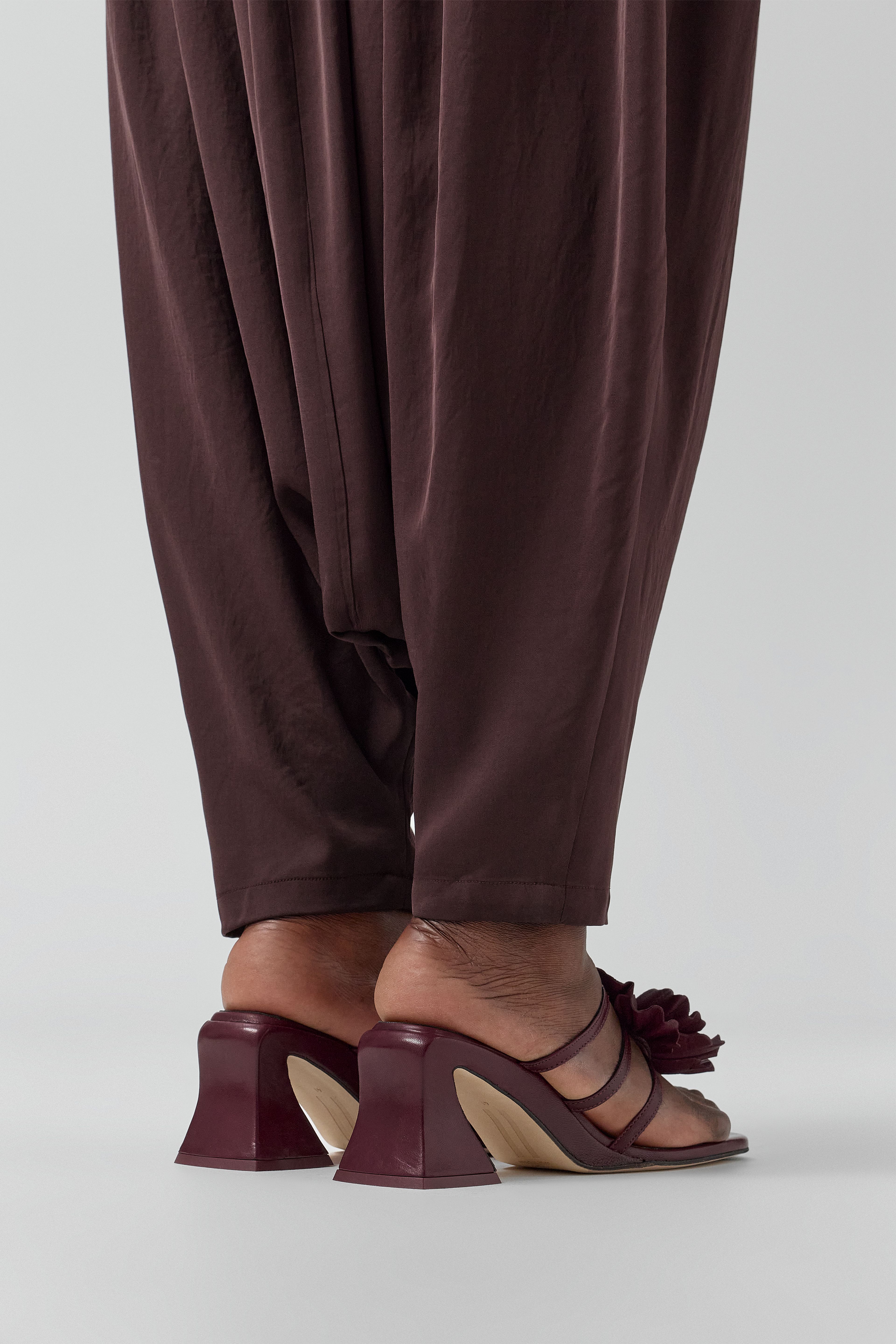 Hara Burgundy Leather Flower Sandals | Miista | Designed & Handmade in Europe