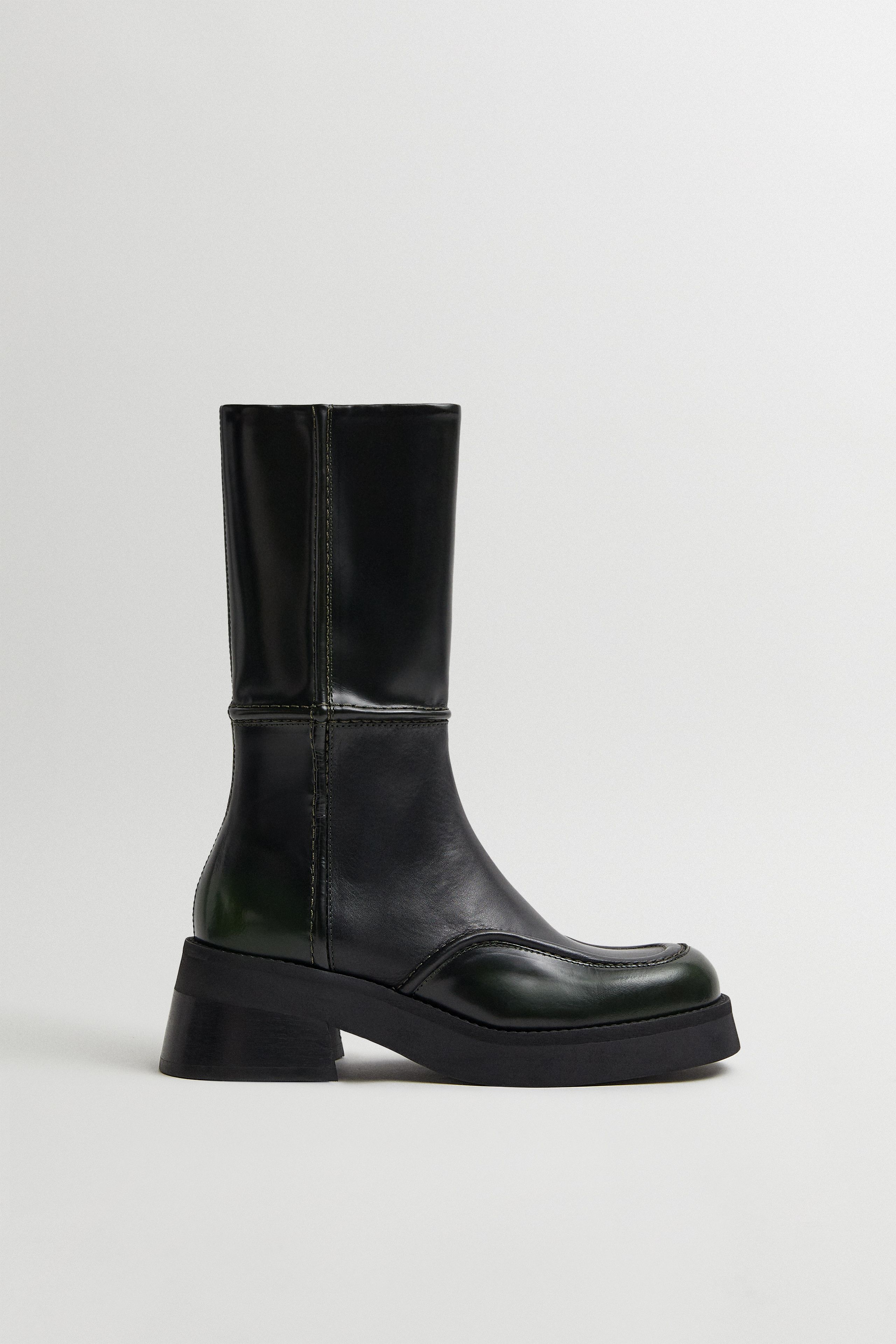 Inne Khaki Black Ankle Boots | Miista | Designed & Handmade in Europe