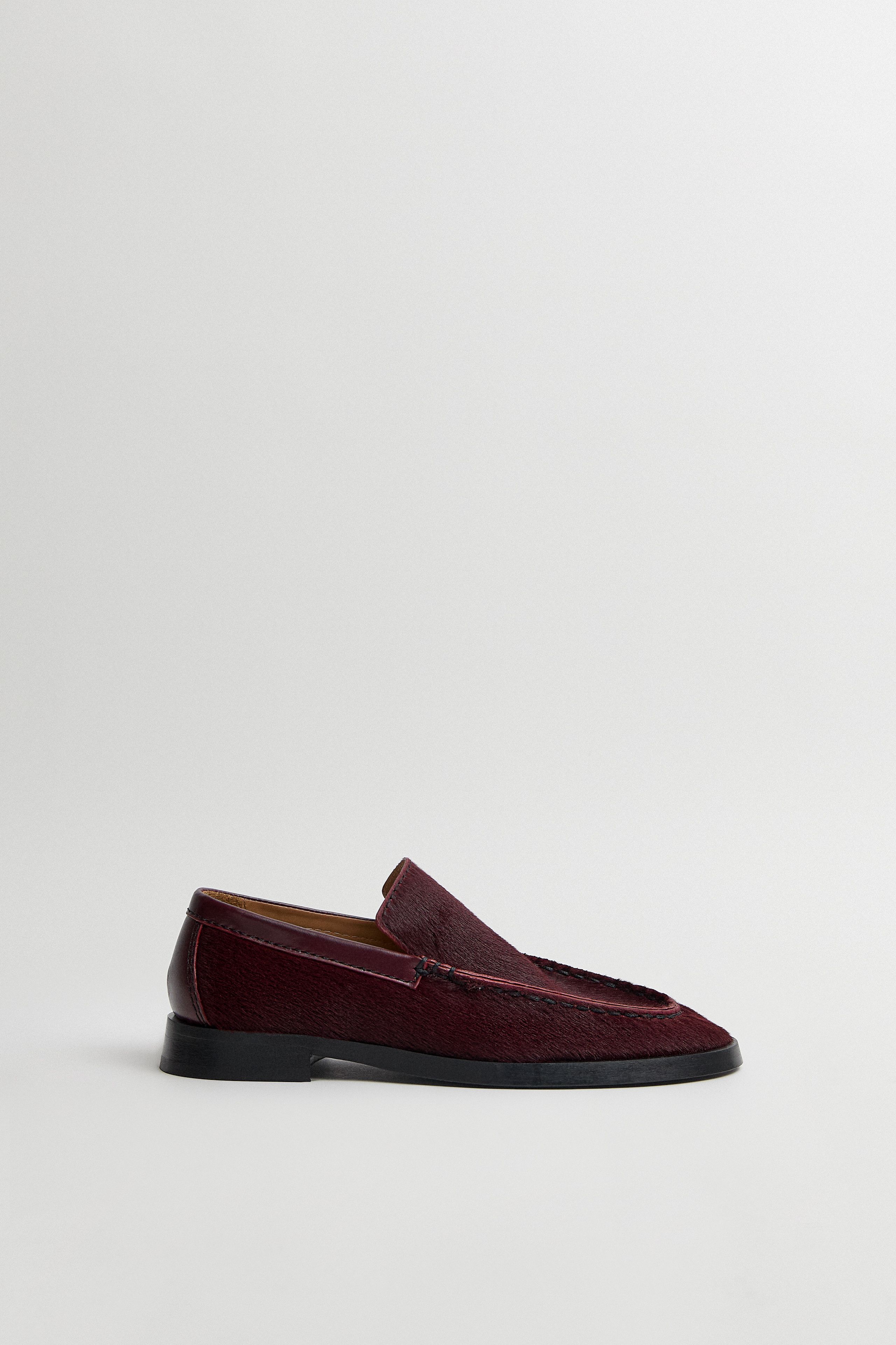 Giobbe Burgundy Pony Hair Loafers | Miista | Designed & Handmade in Europe