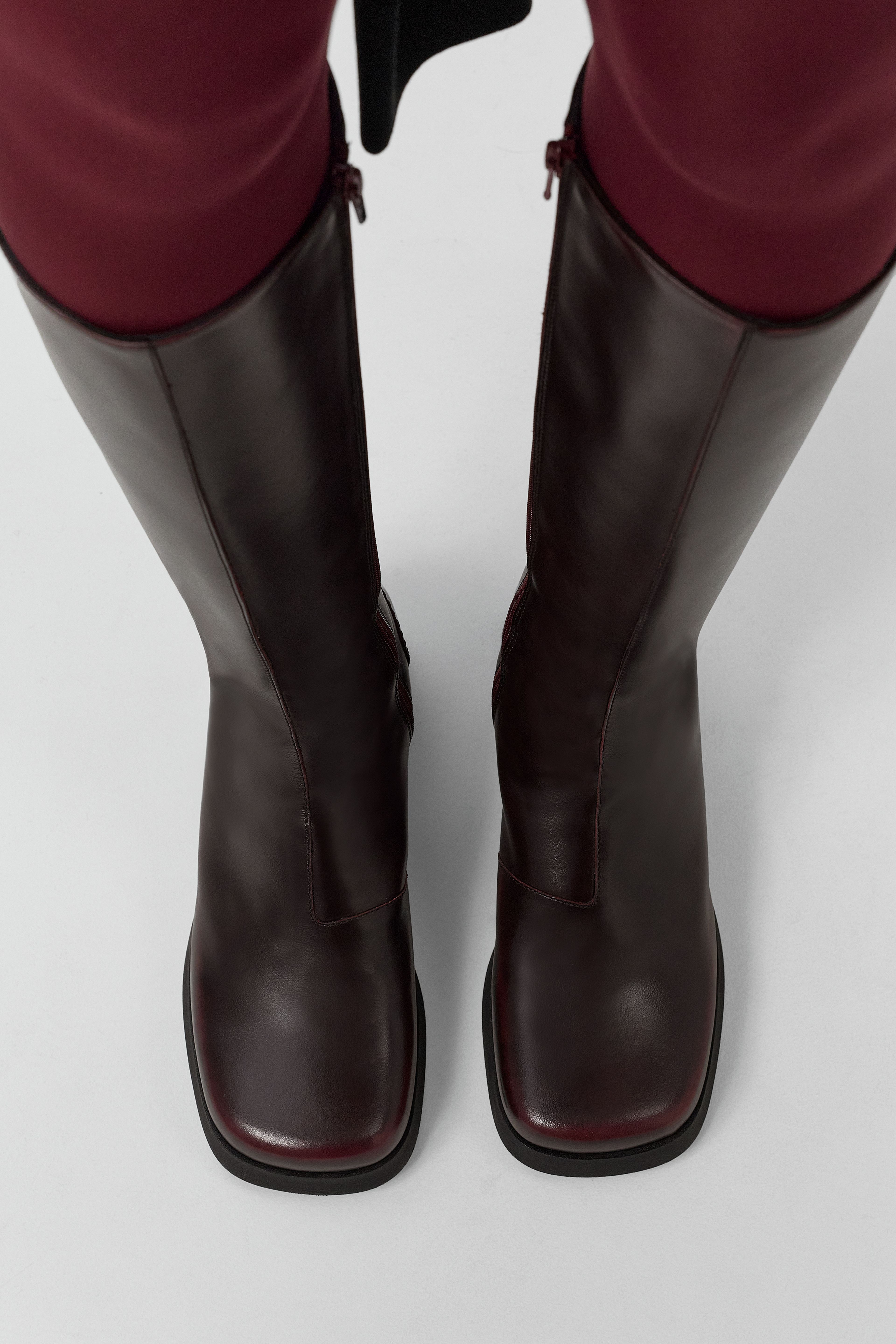 Brunildha Boots - Burgundy Shiny Leather | Miista | Designed & Handmade in Europe