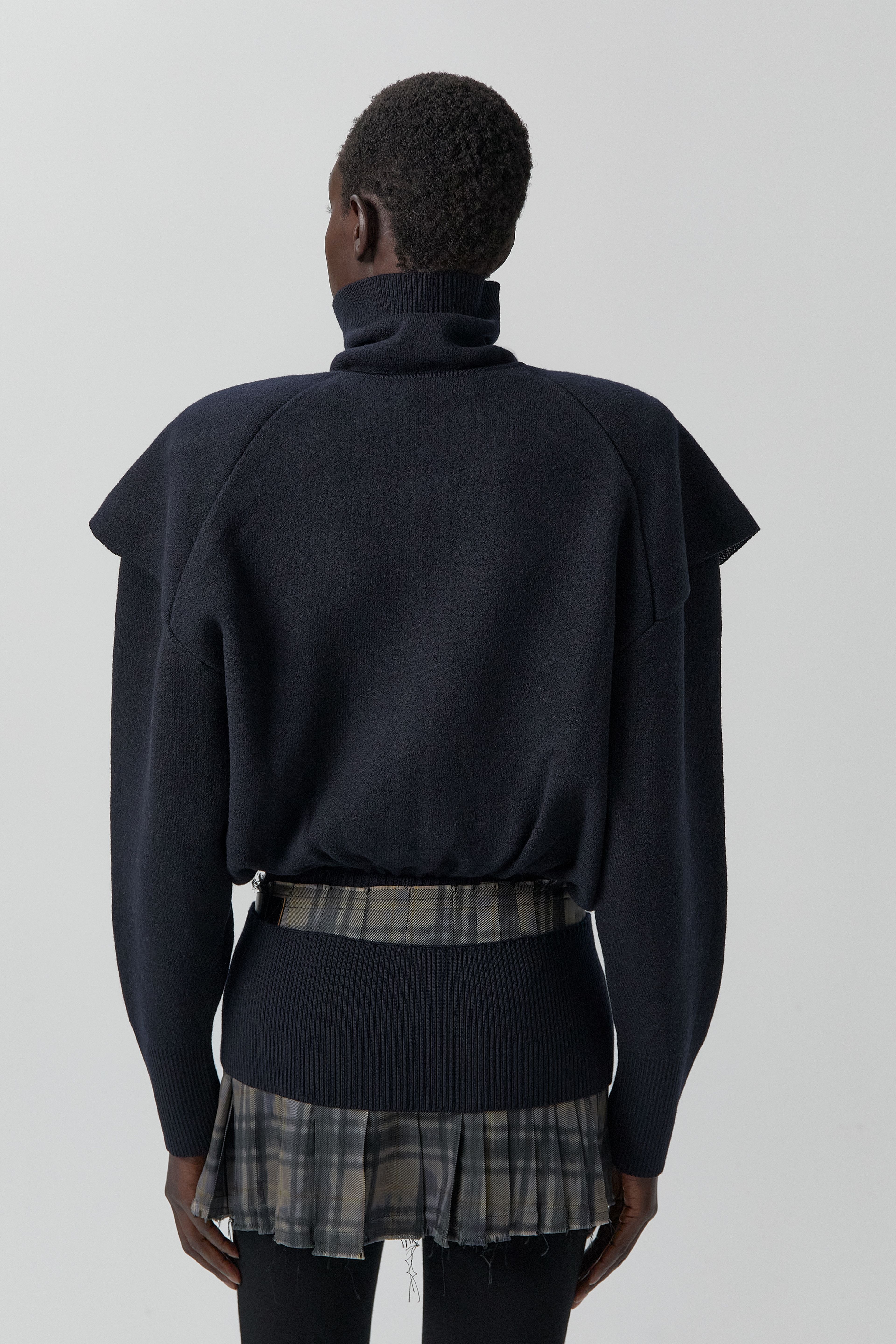 Agnes Jacket - Navy Extra Fine Merino Knit | Miista | Designed & Handmade in Europe