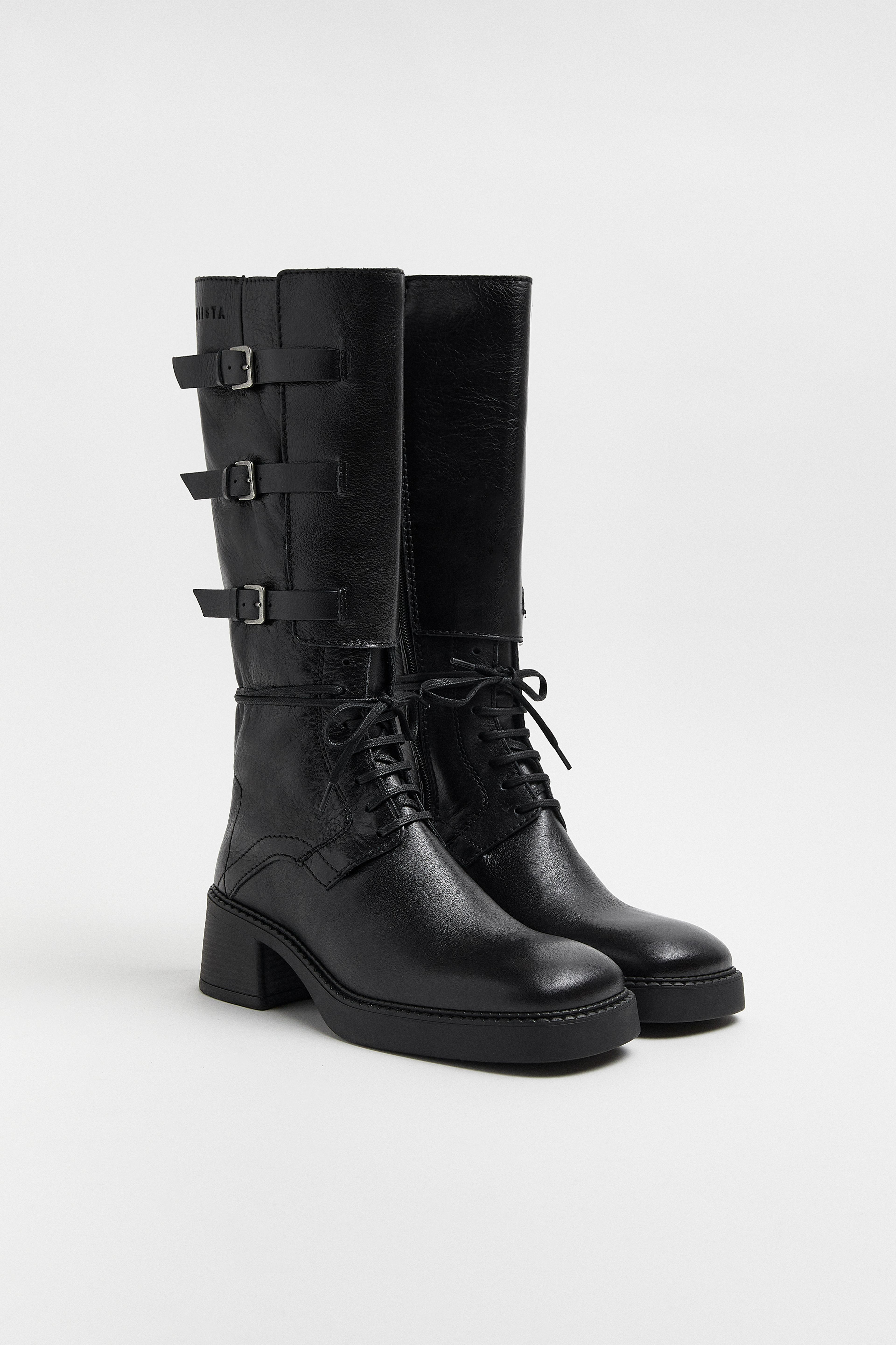 Sigrid Black Tall Boots | Miista | Designed & Handmade in Europe