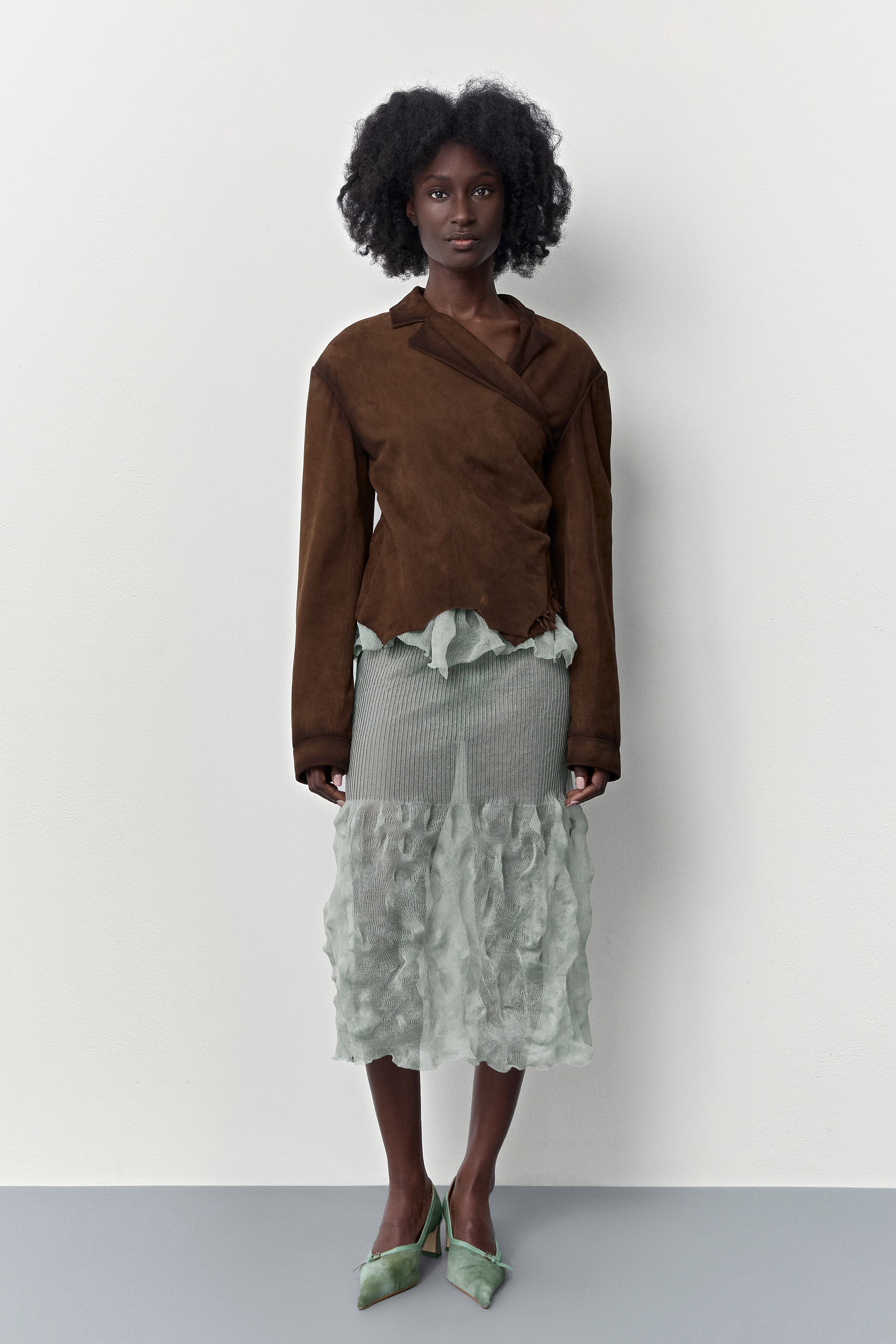 Steph Tan Wrapped Leather Jacket | Miista | Designed & Handmade in Europe