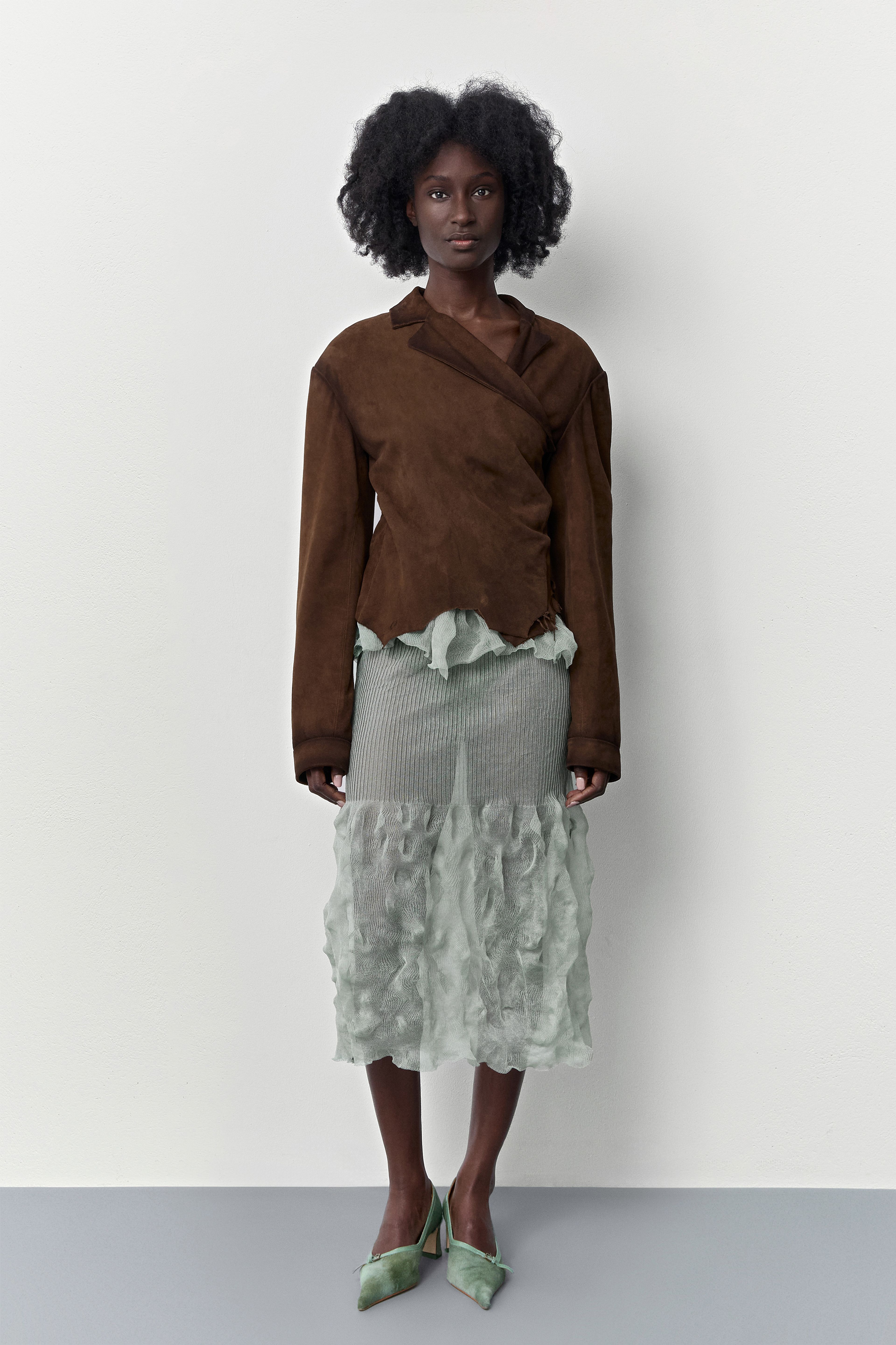 Steph Tan Wrapped Leather Jacket | Miista | Designed & Handmade in Europe