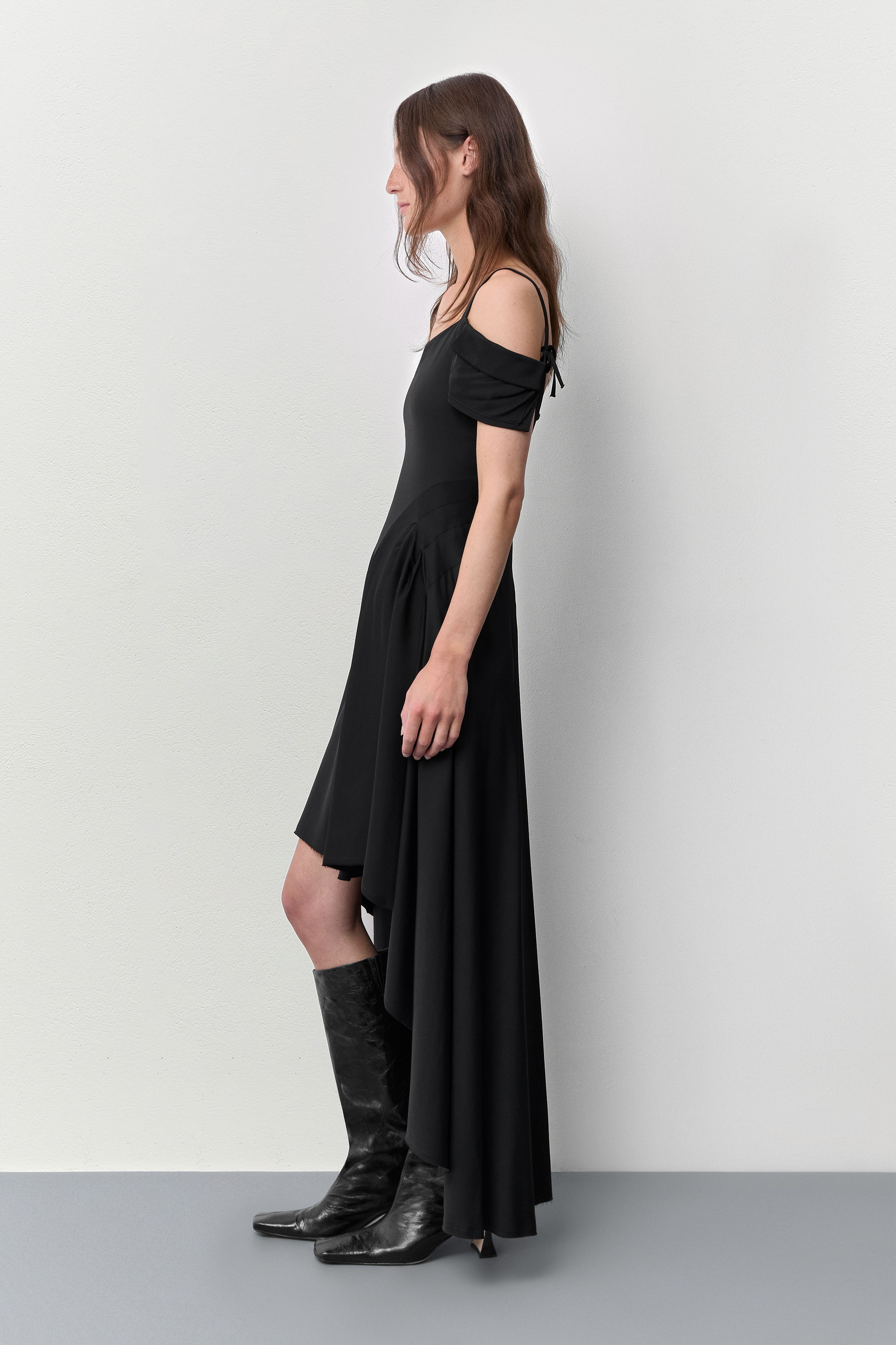 Rekka Black Long Dress | Miista | Designed & Handmade in Europe
