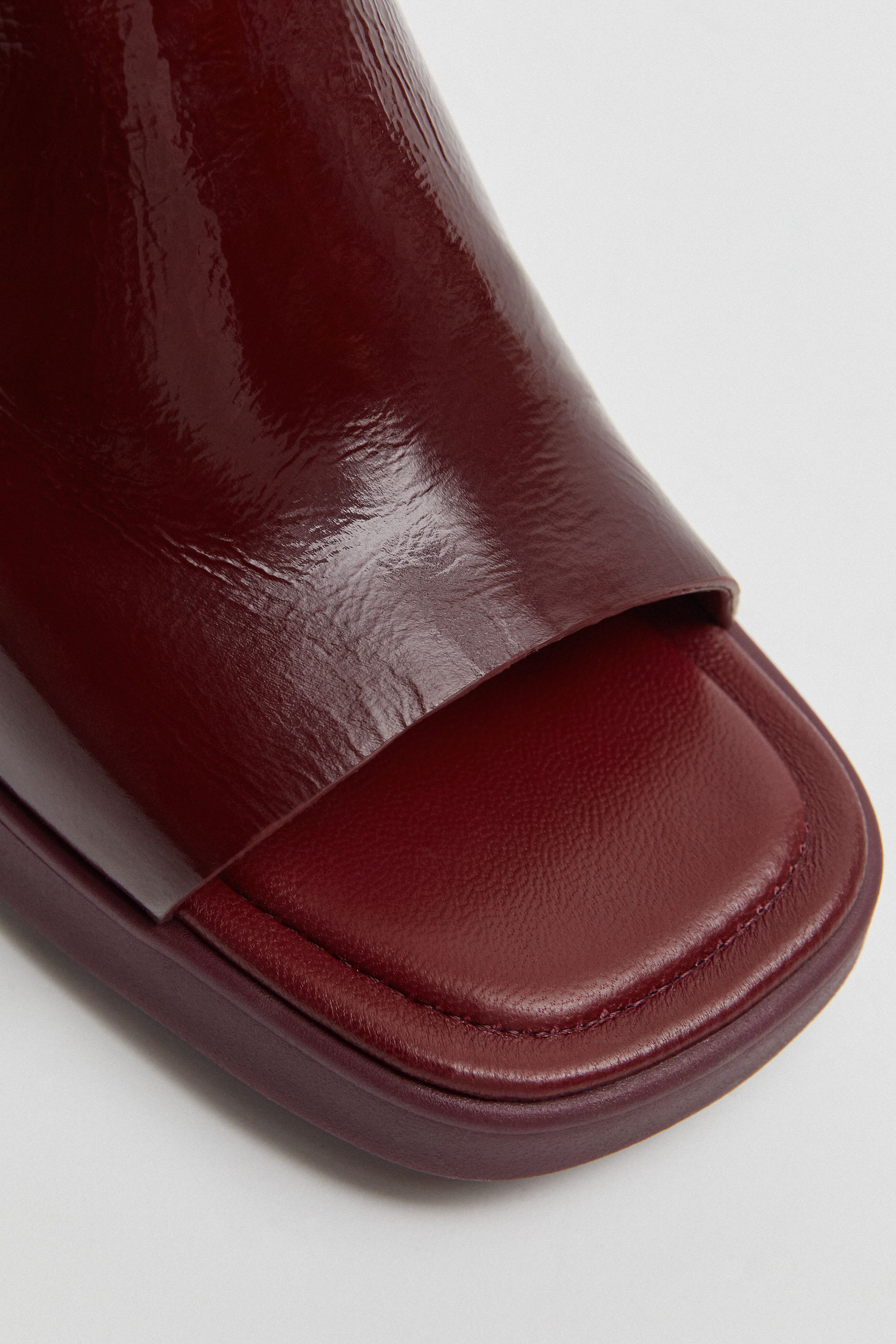 Clarin Burgundy Mule Sandals | Miista