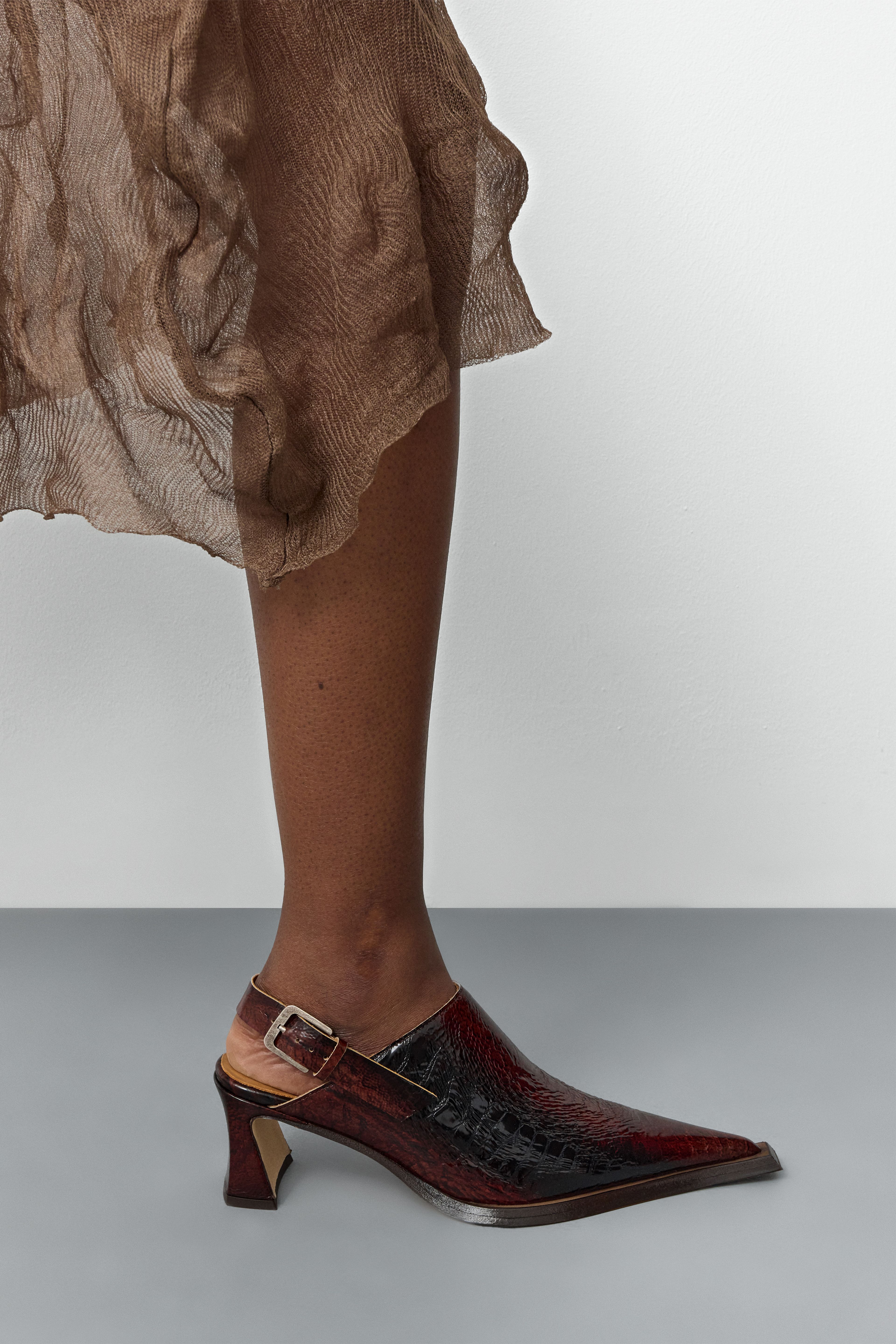 Inma Brown Snake Buckled Mules | Miista | Designed & Handmade in Europe