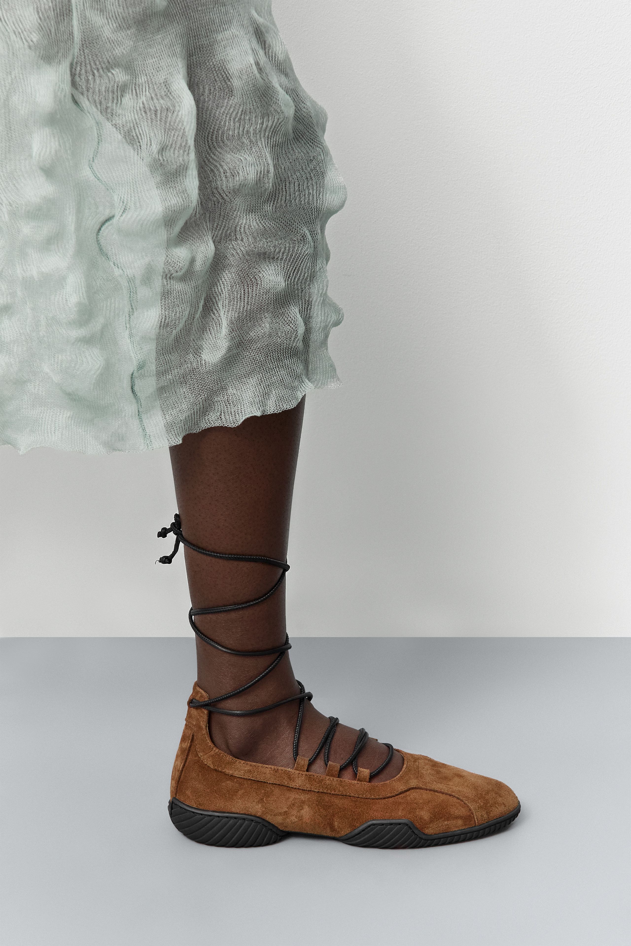 Averie Ballerinas - Tan Suede Leather | Miista