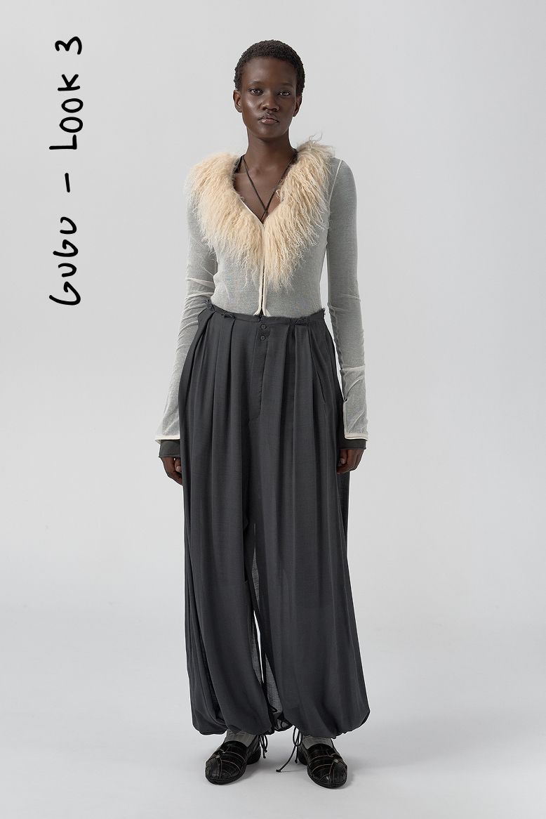 Kara Trousers - Grey Pleated Virgin Wool | Miista | Designed & Handmade in Europe