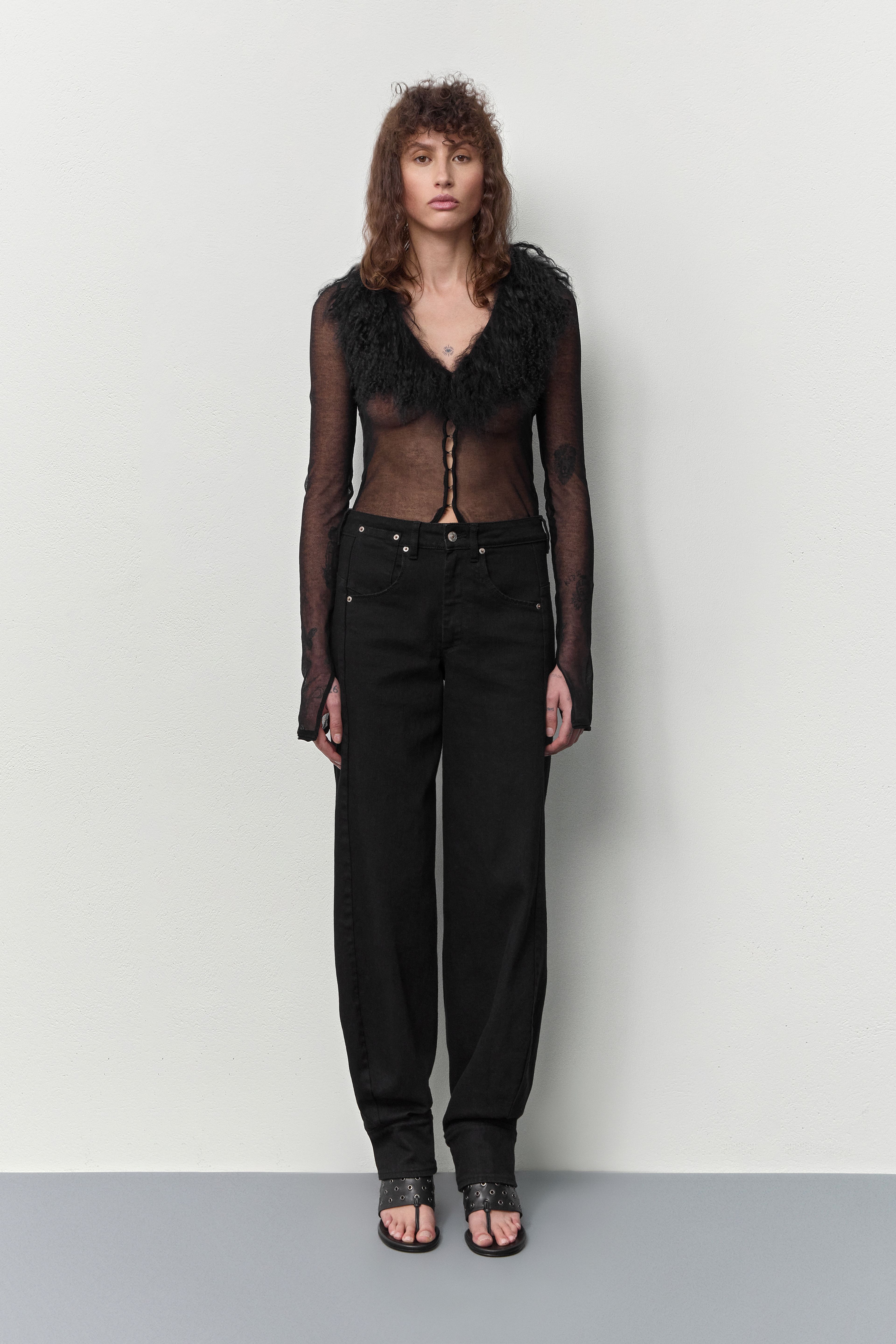 Cedella Black Eyelets Sandals | Miista | Designed & Handmade in Europe