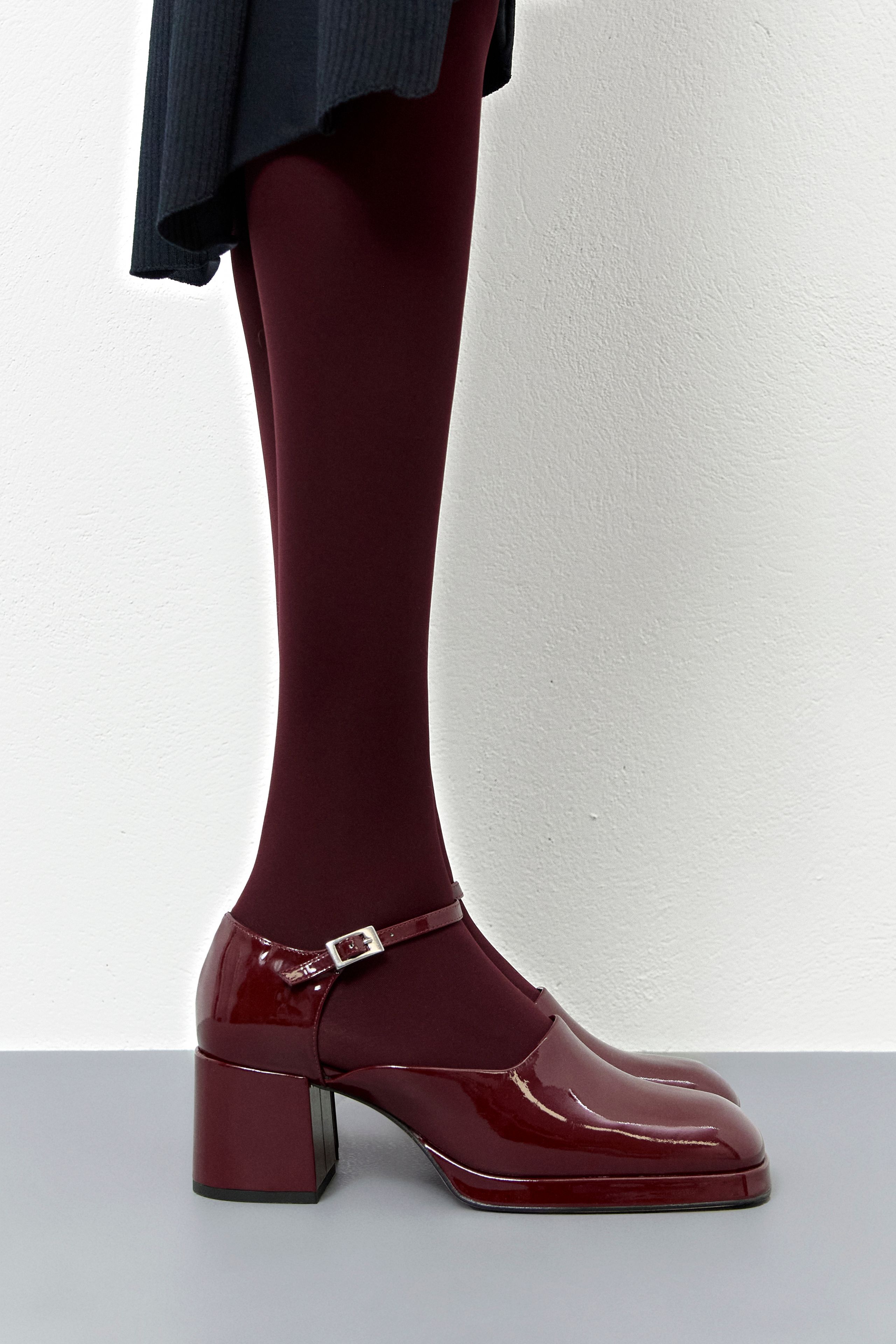 Yara Courts - Burgundy Patent Leather | Miista