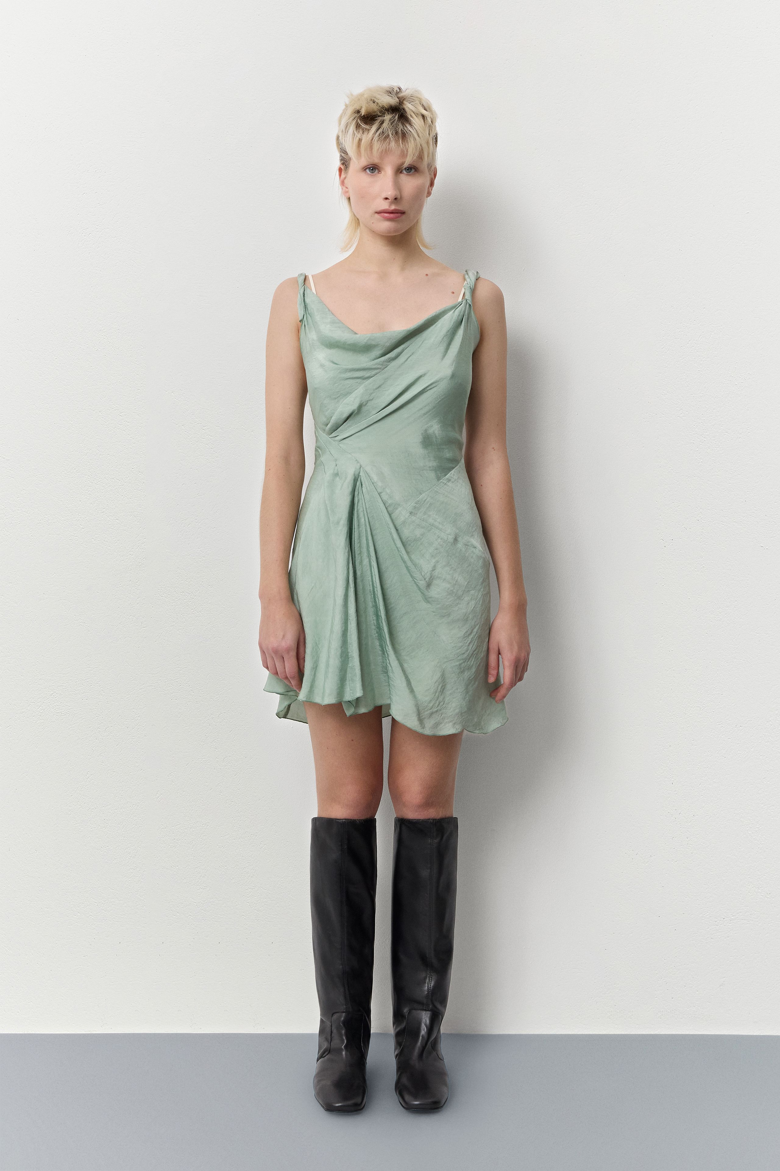 Tetuba Washed Nile Green Dress | Miista | Designed & Handmade in Europe