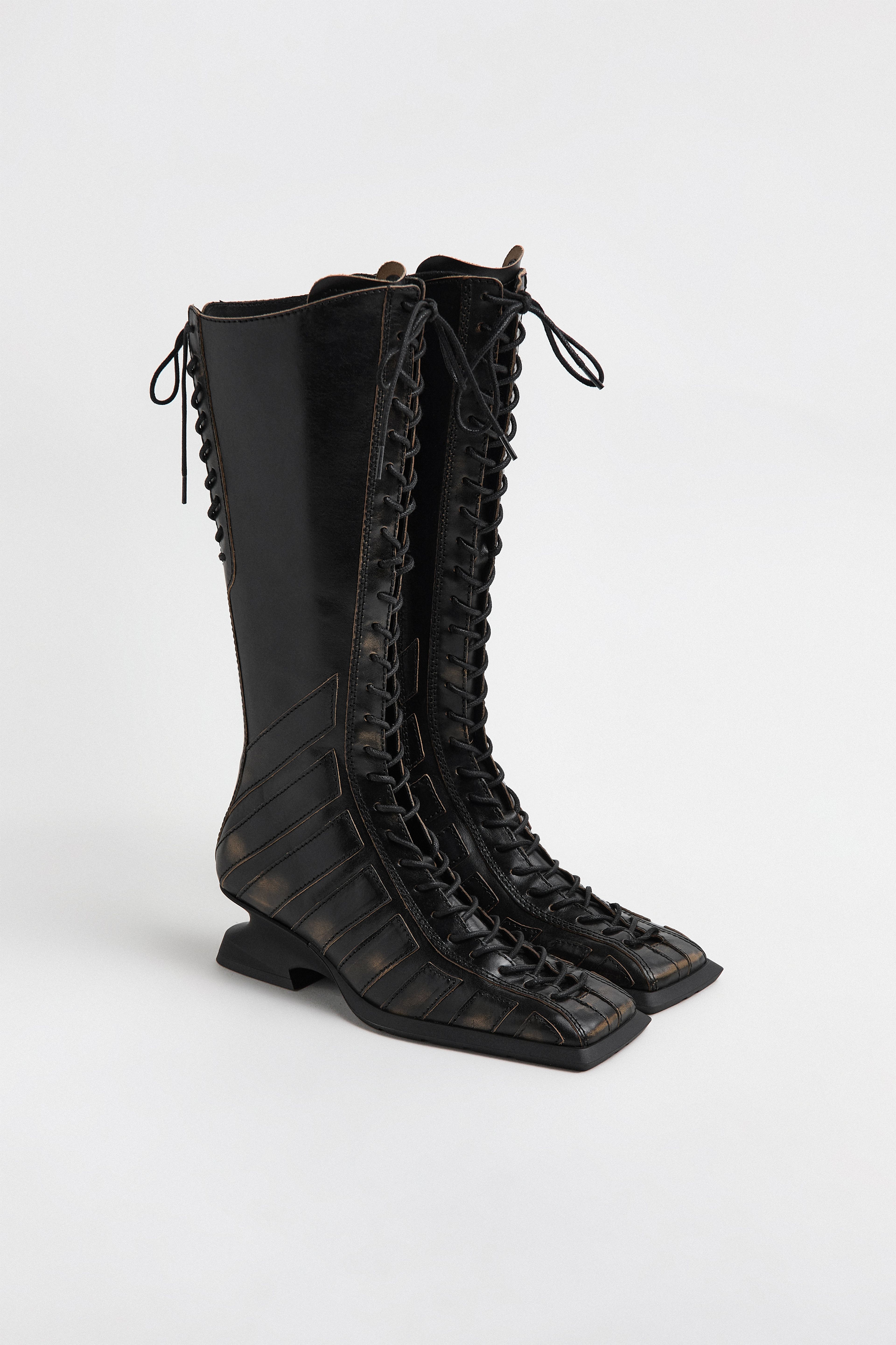 Nelly Boots -  Brown Brush Off Leather | Miista | Designed & Handmade in Europe