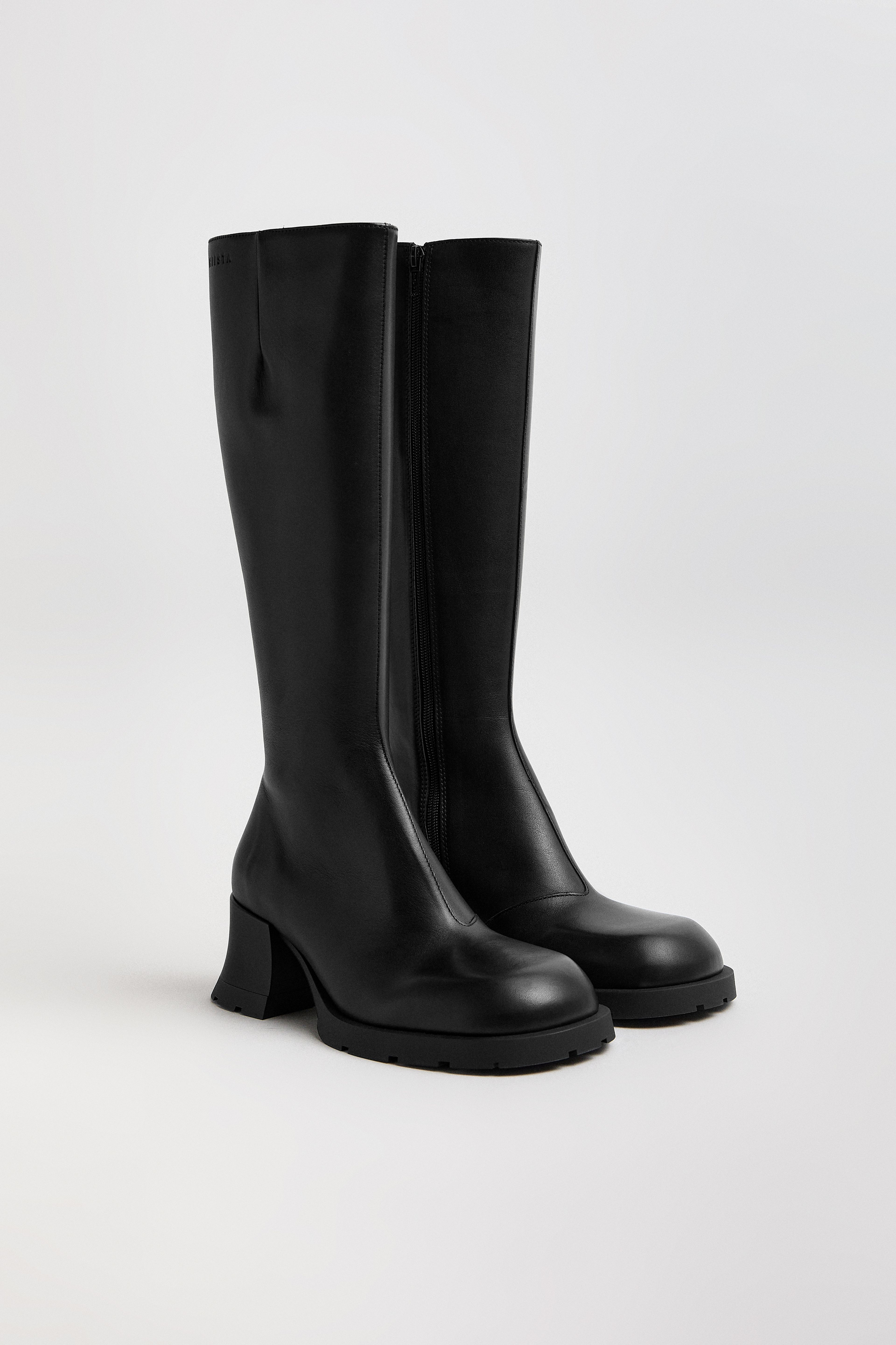 Nadine Black Tall Boots | Miista | Designed & Handmade in Europe