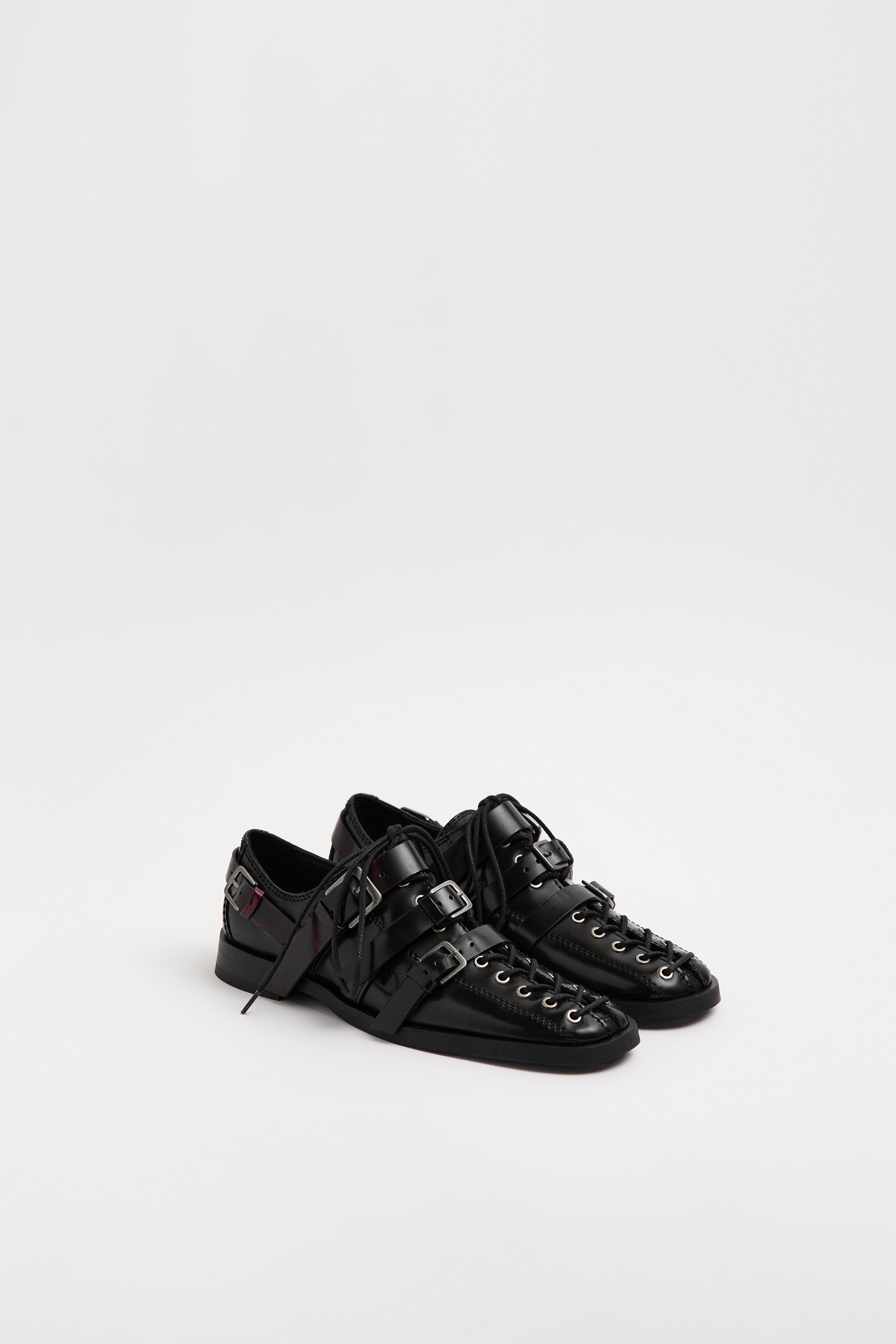 Cobie Loafers - Black Burgundy Leather Derby | Miista | Designed & Handmade in Europe
