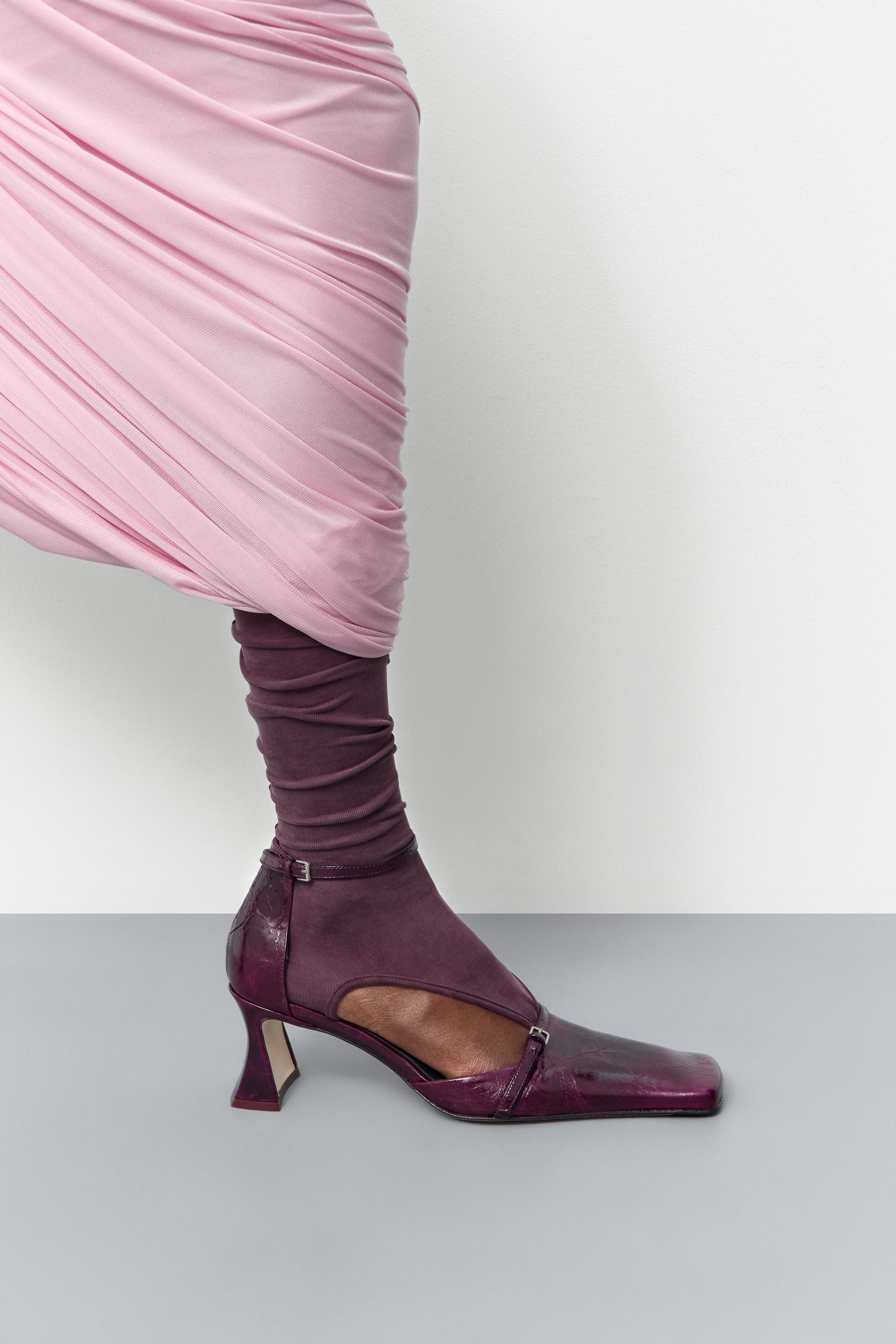 Agna Purple Mini Buckled Mary Jane Court Shoes | Miista | Designed & Handmade in Europe