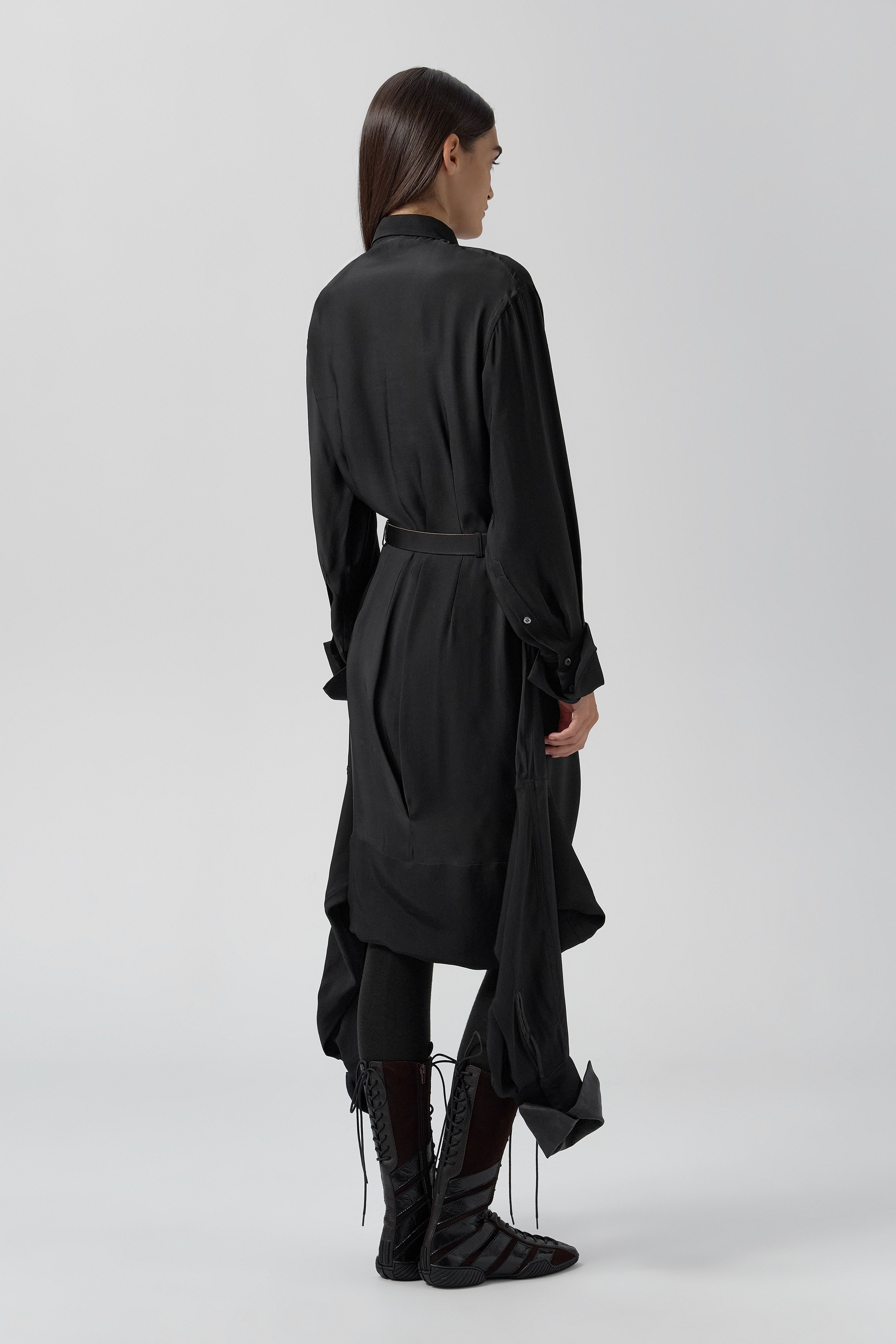 Lorna Dress - Black Lyocell Blend | Miista | Designed & Handmade in Europe