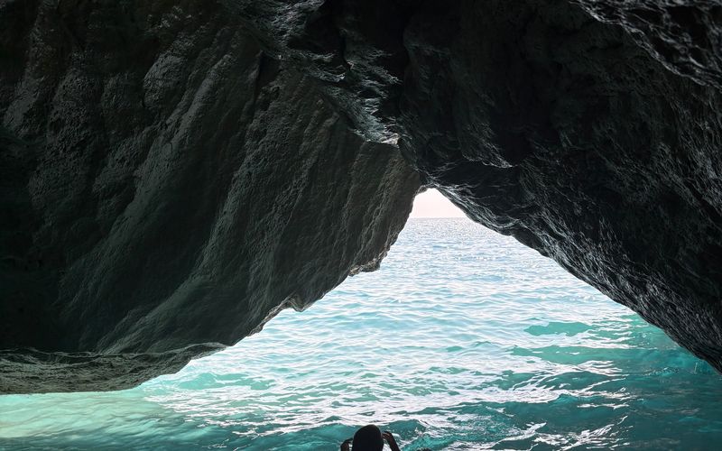 Hidden Cave in Gjipe beach 