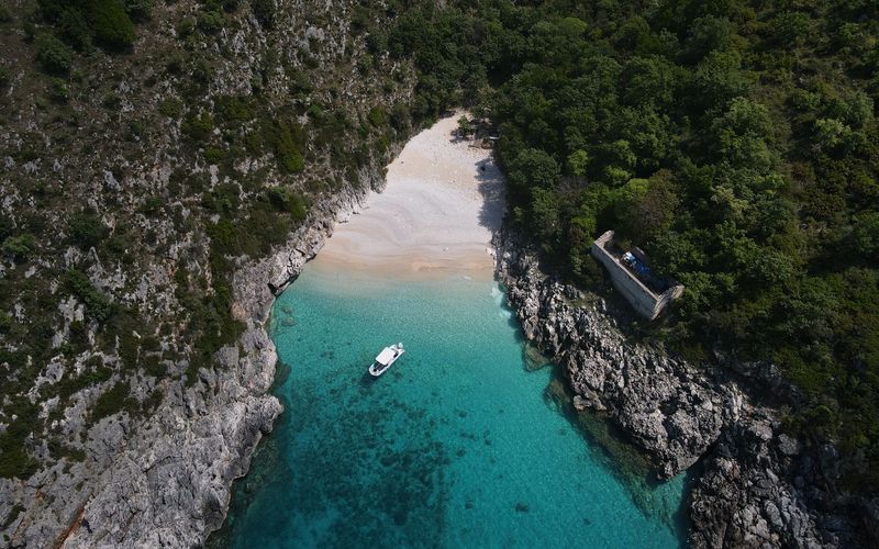 Hidden beach in south Albania