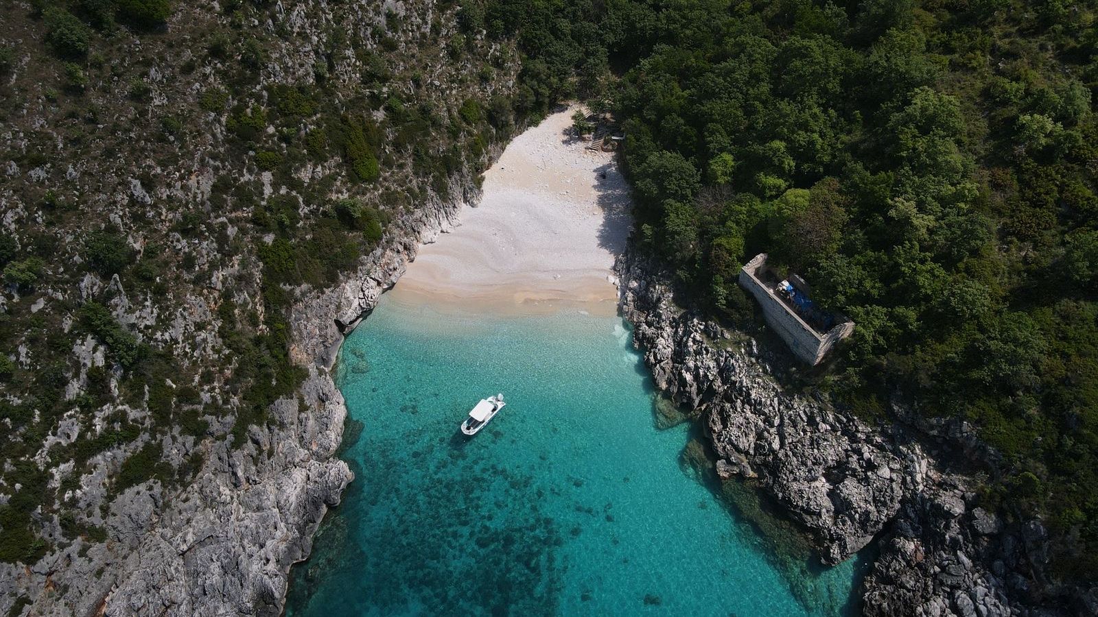 Hidden beach in south Albania