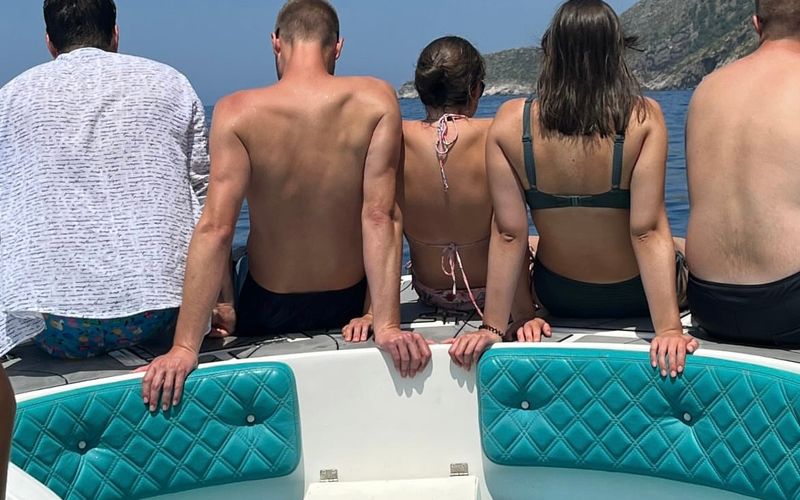 Friends enjoying a safe boat tour with AquaTerra!