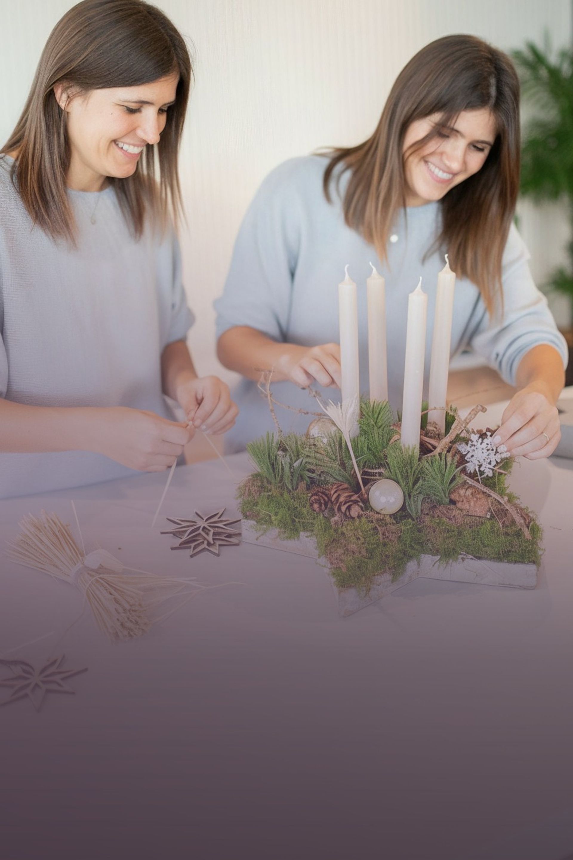 Wunderschöne
Adventsdeko.
Selbst gemacht.Gestalte stilvolle Adventsdekorationen ganz einfach selbst. Mit liebevollen DIY-Boxen für kreative Momente in der Weihnachtszeit.