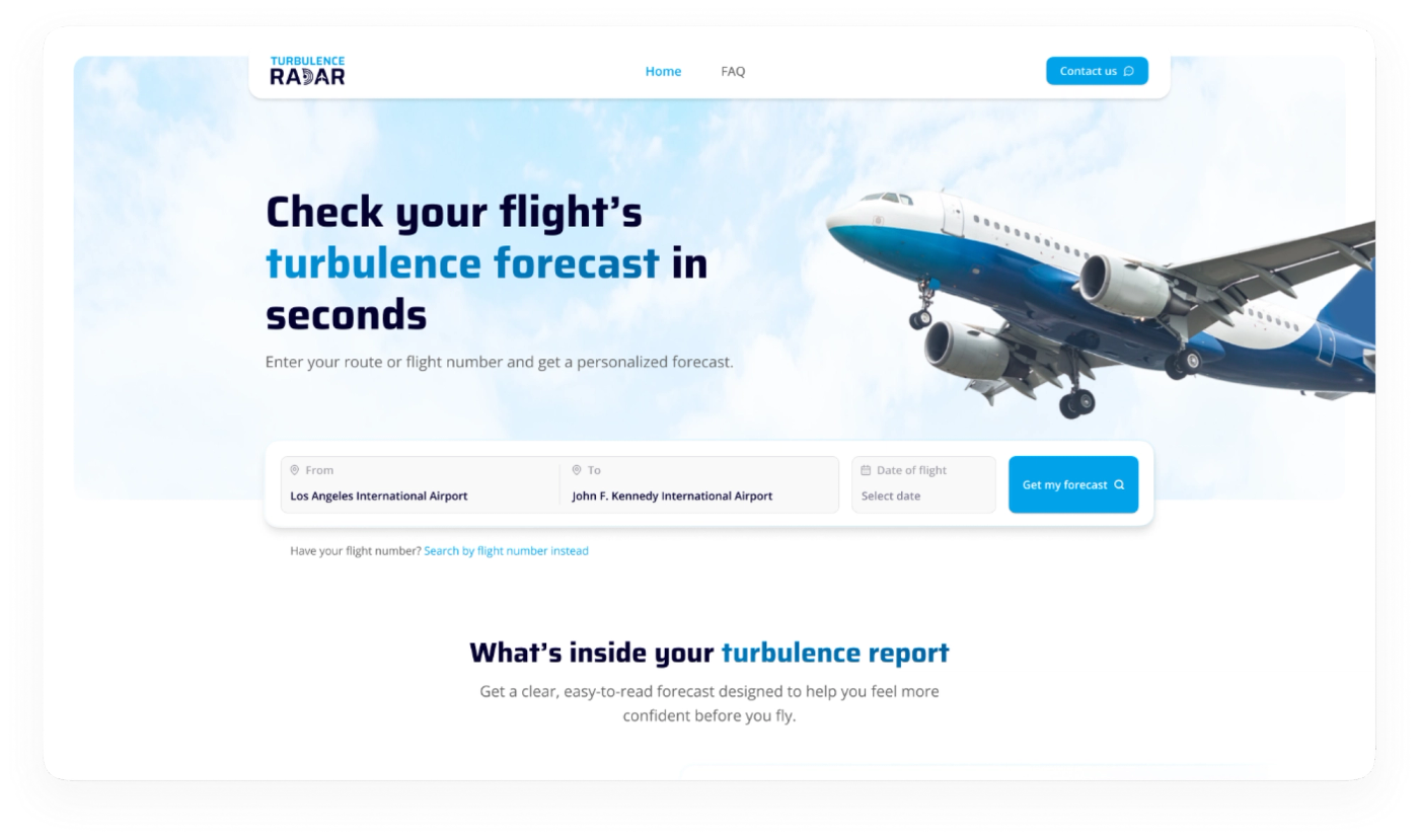 Turbulence Radar hero image