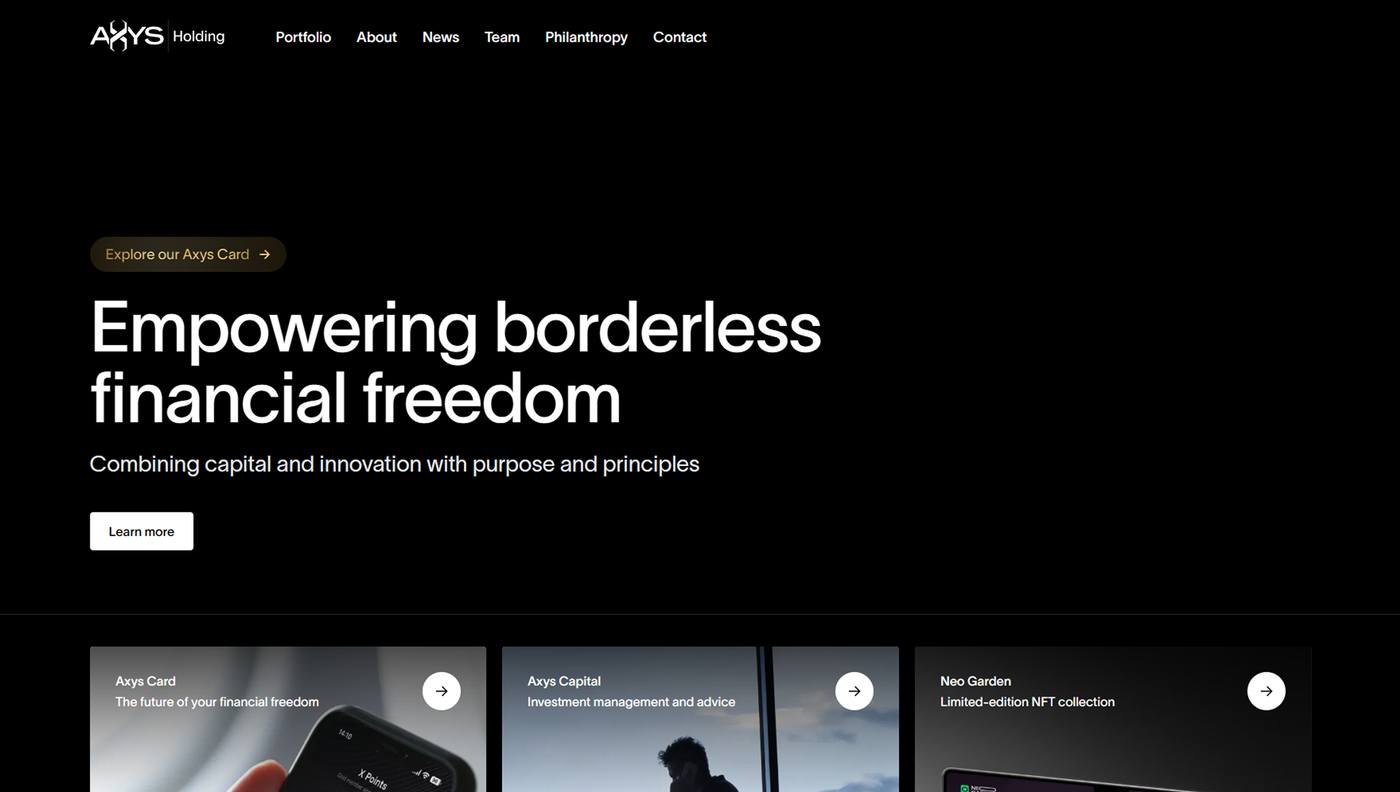 Axys Holding hero image