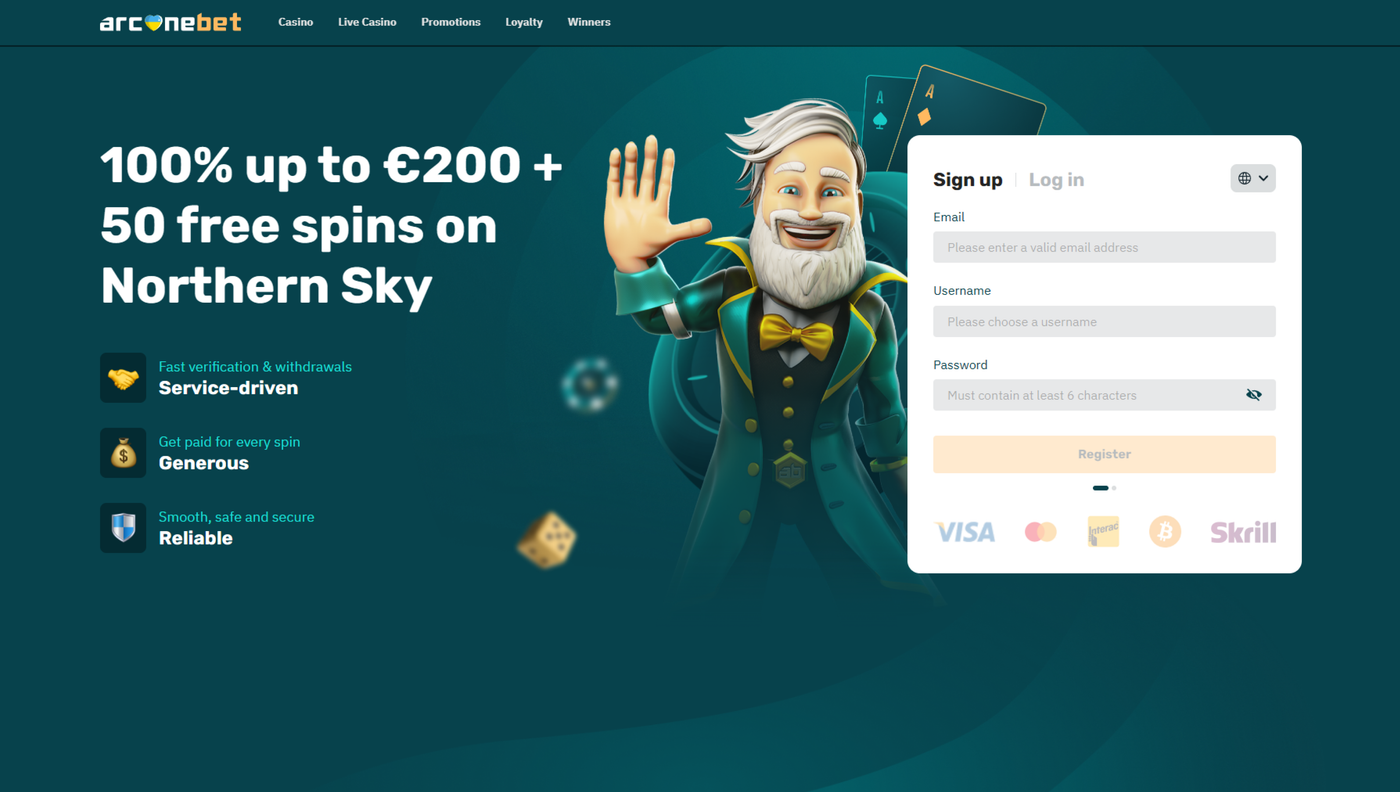 Arcanebet hero image