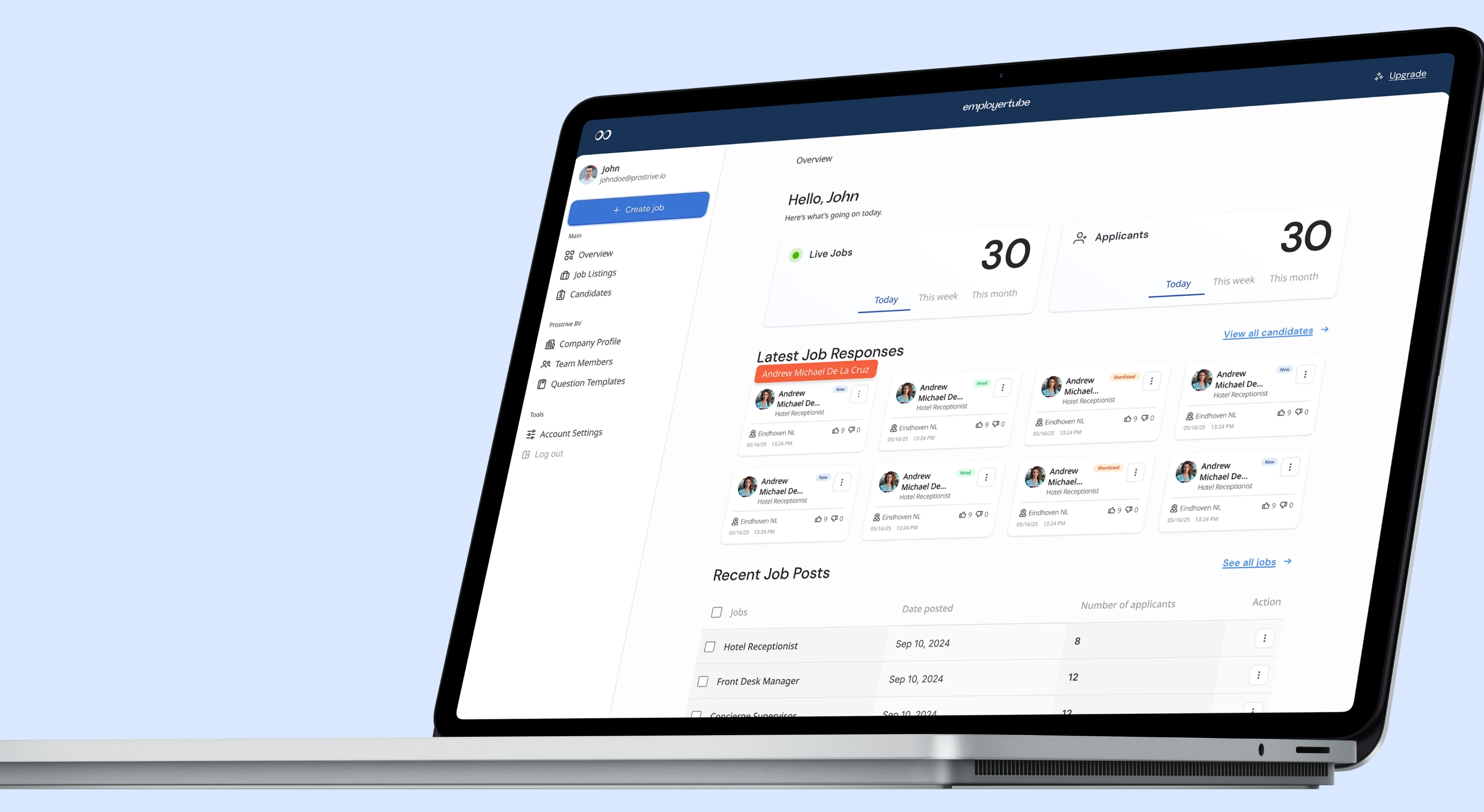 EmployerTube project showcase