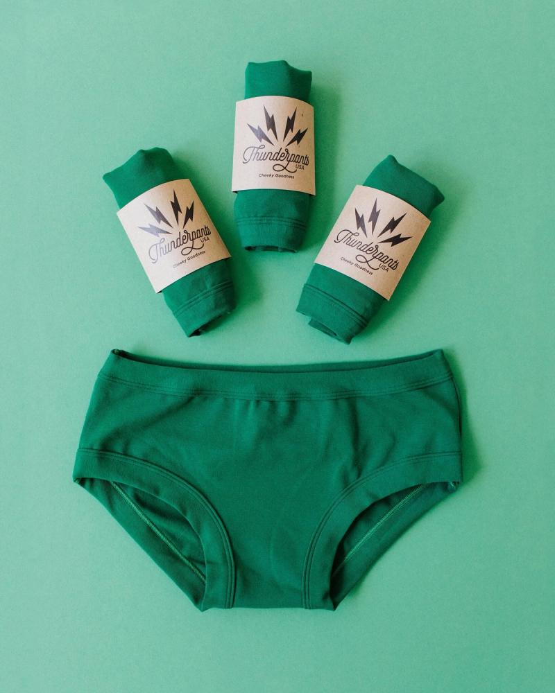 Underwear in Emerald Green color.