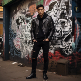 black sneakers in classic monochrome