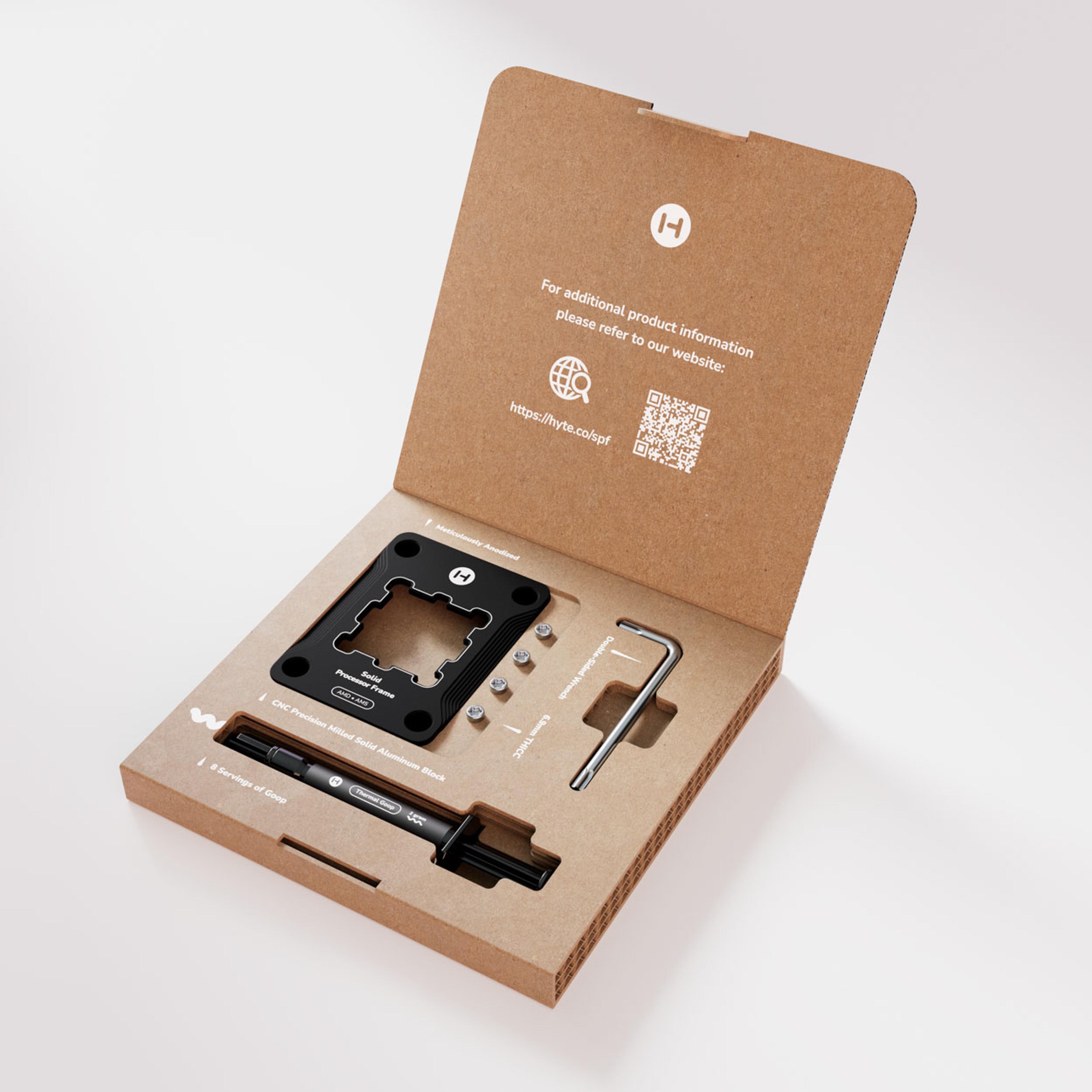 Solid Processor Frame - AM5 - Pitch Black