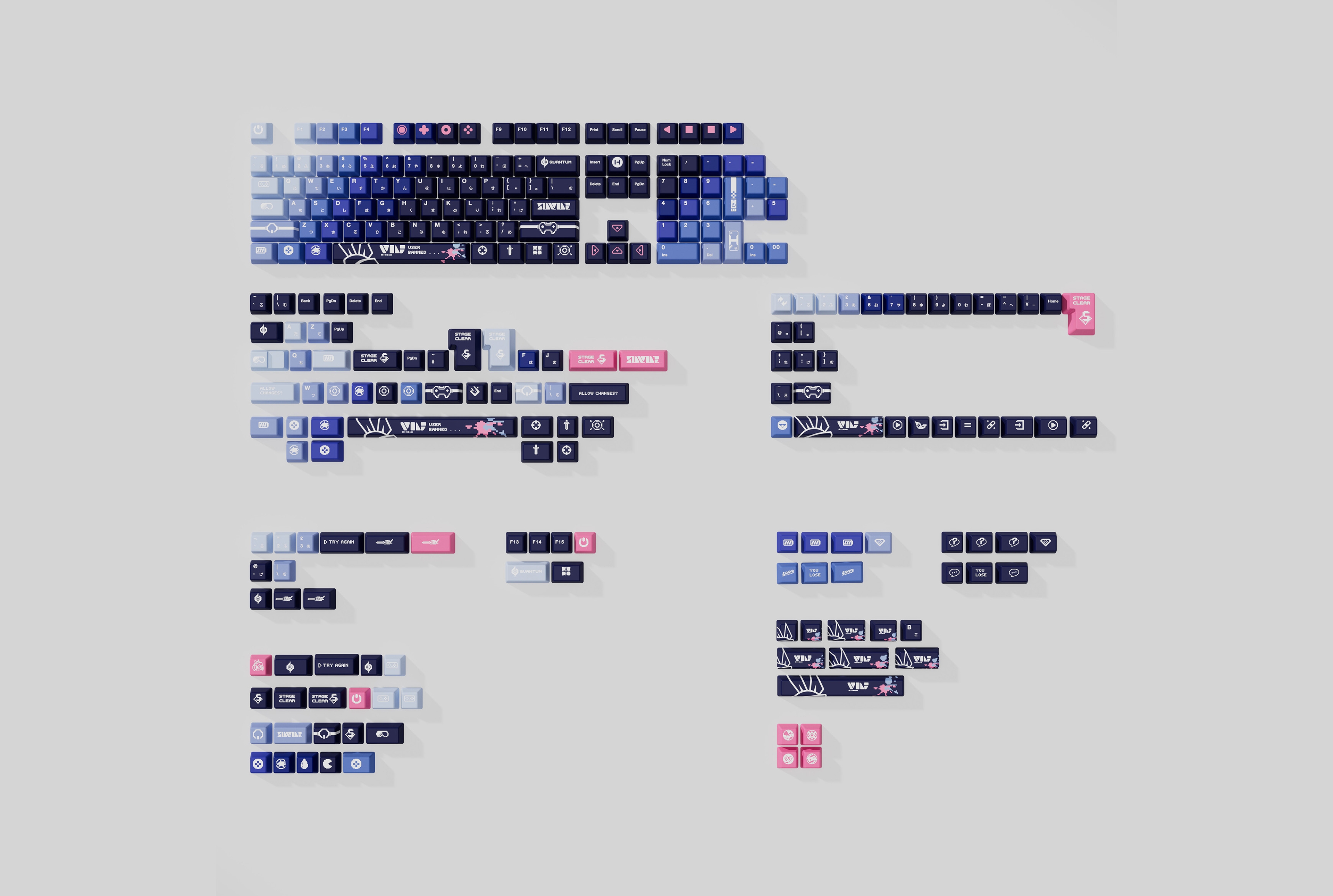Official Silver Wolf Keycap Set and Desk Pad Bundle