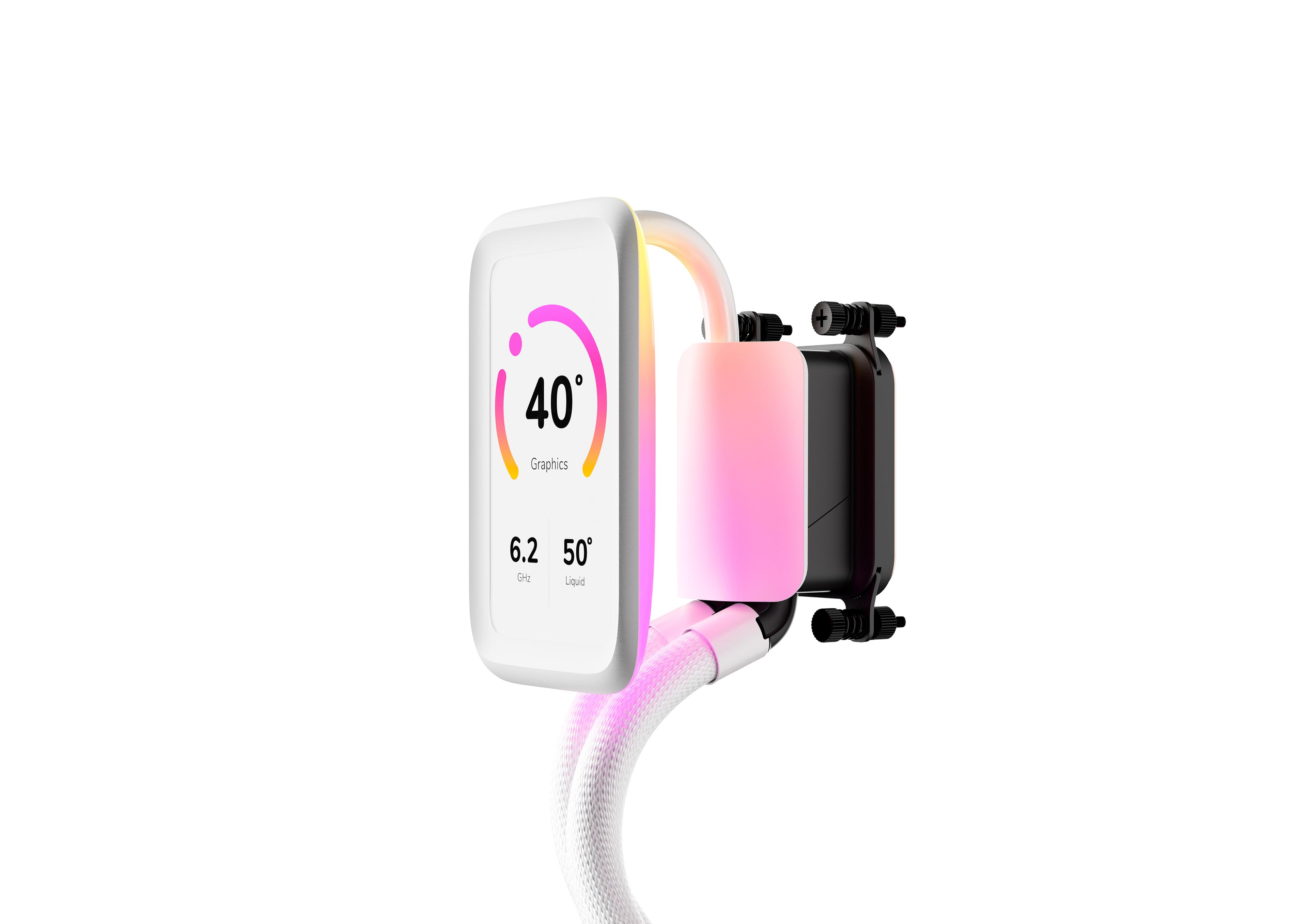 HYTE THICC Q80 Trio - Digital Processor Cooling - Snow White