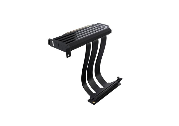 High Pitch Riser PCIE40 - Luxury PCIe 4.0 Riser Cable - Pitch Black | HYTE