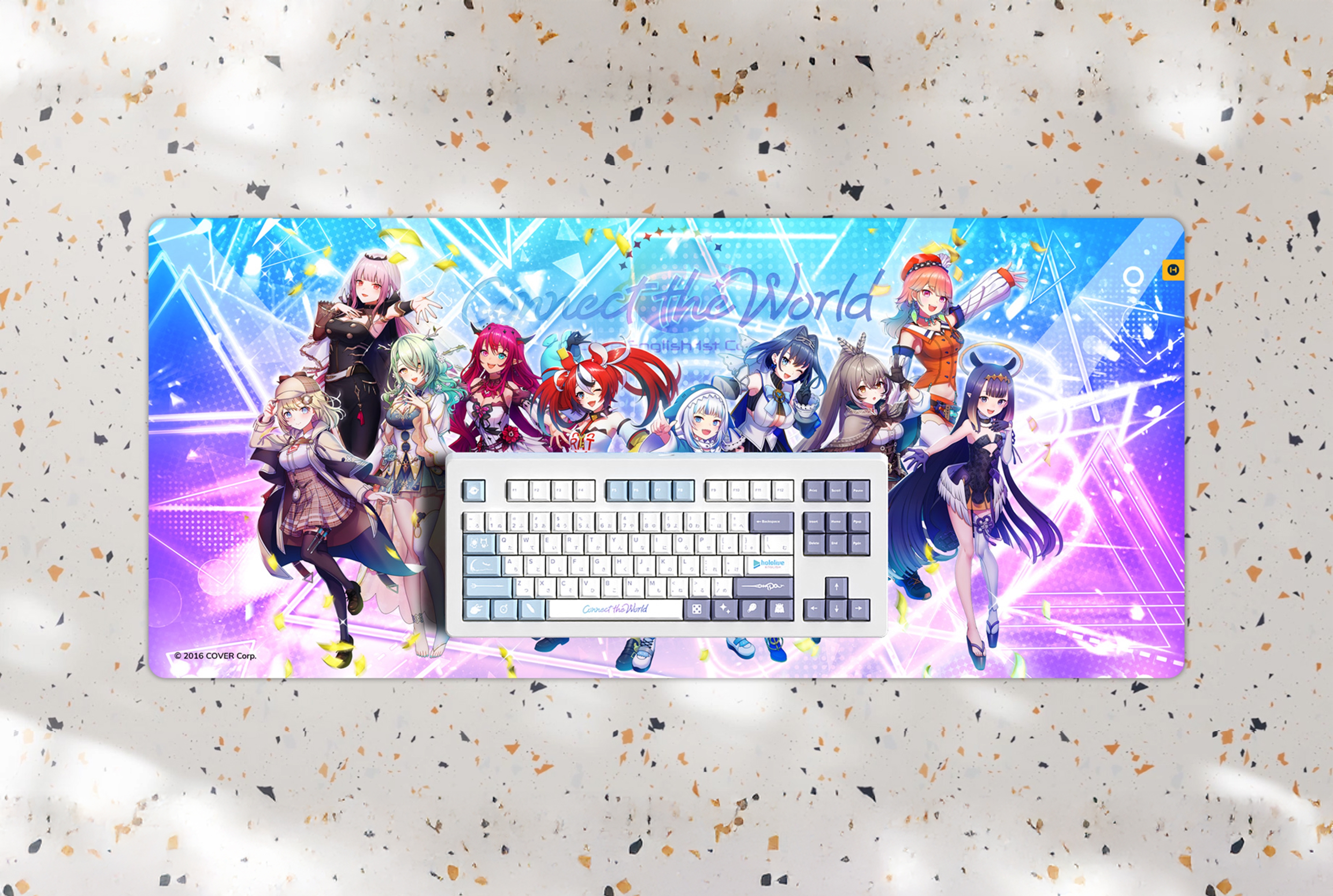 hololive English 1st Concert - Connect the World - Keycap Set and Desk Pad bundle