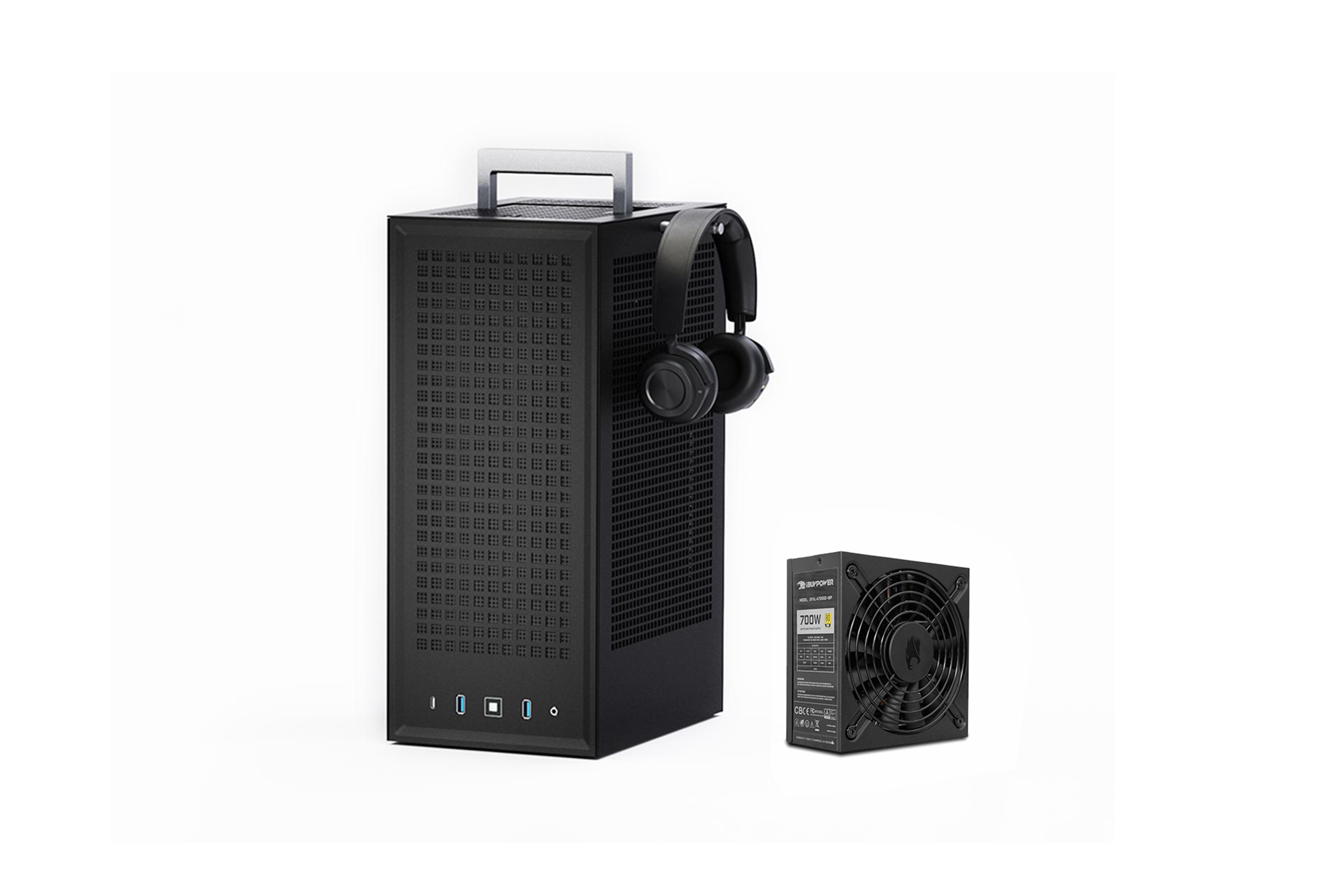 HYTE Revolt 3 - Premium ITX Small Form Factor Case With Power Supply