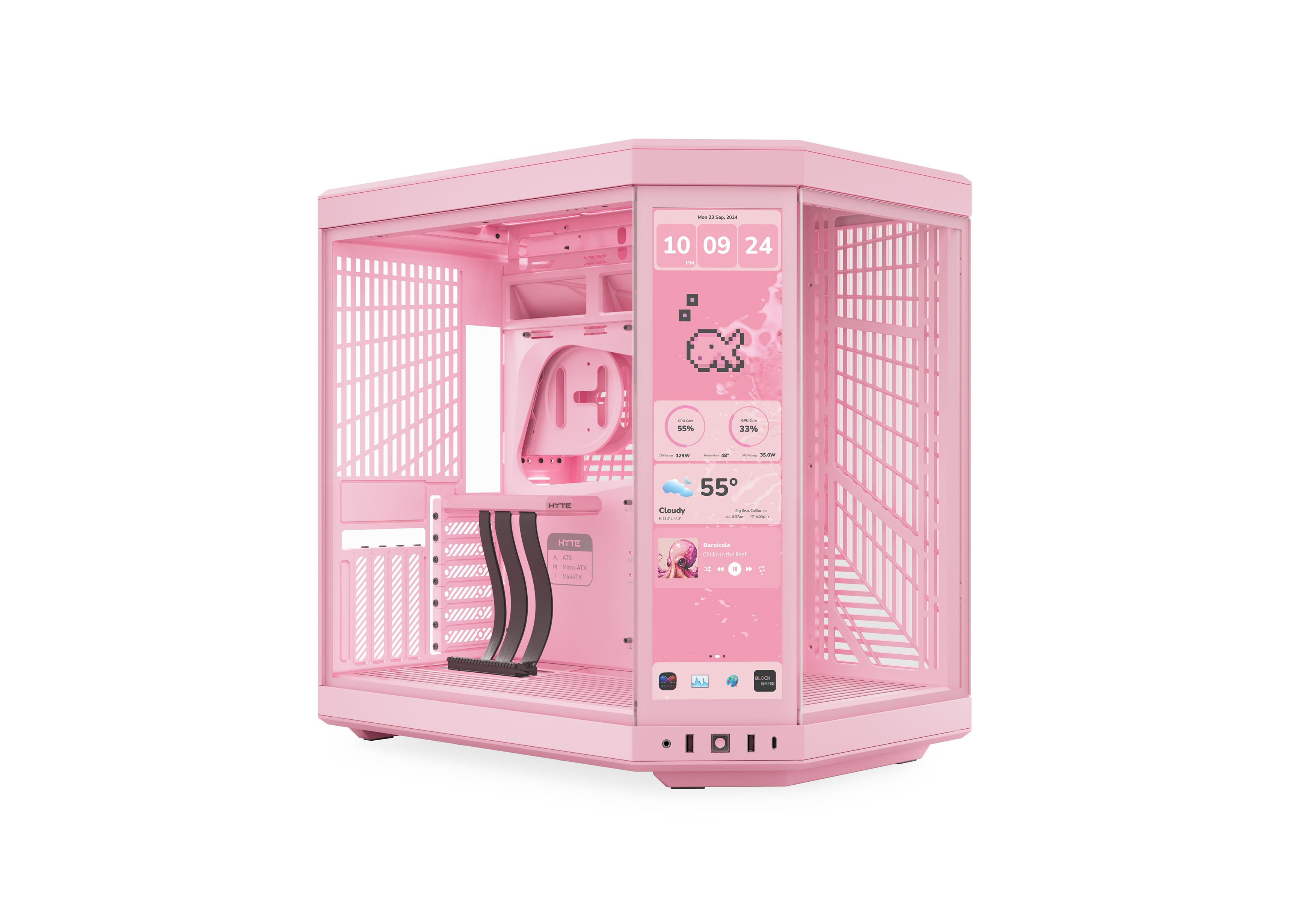 MILK プレゼントバニティ Y70 touch infinite Display Upgrade - Strawberry Milk | HYTE