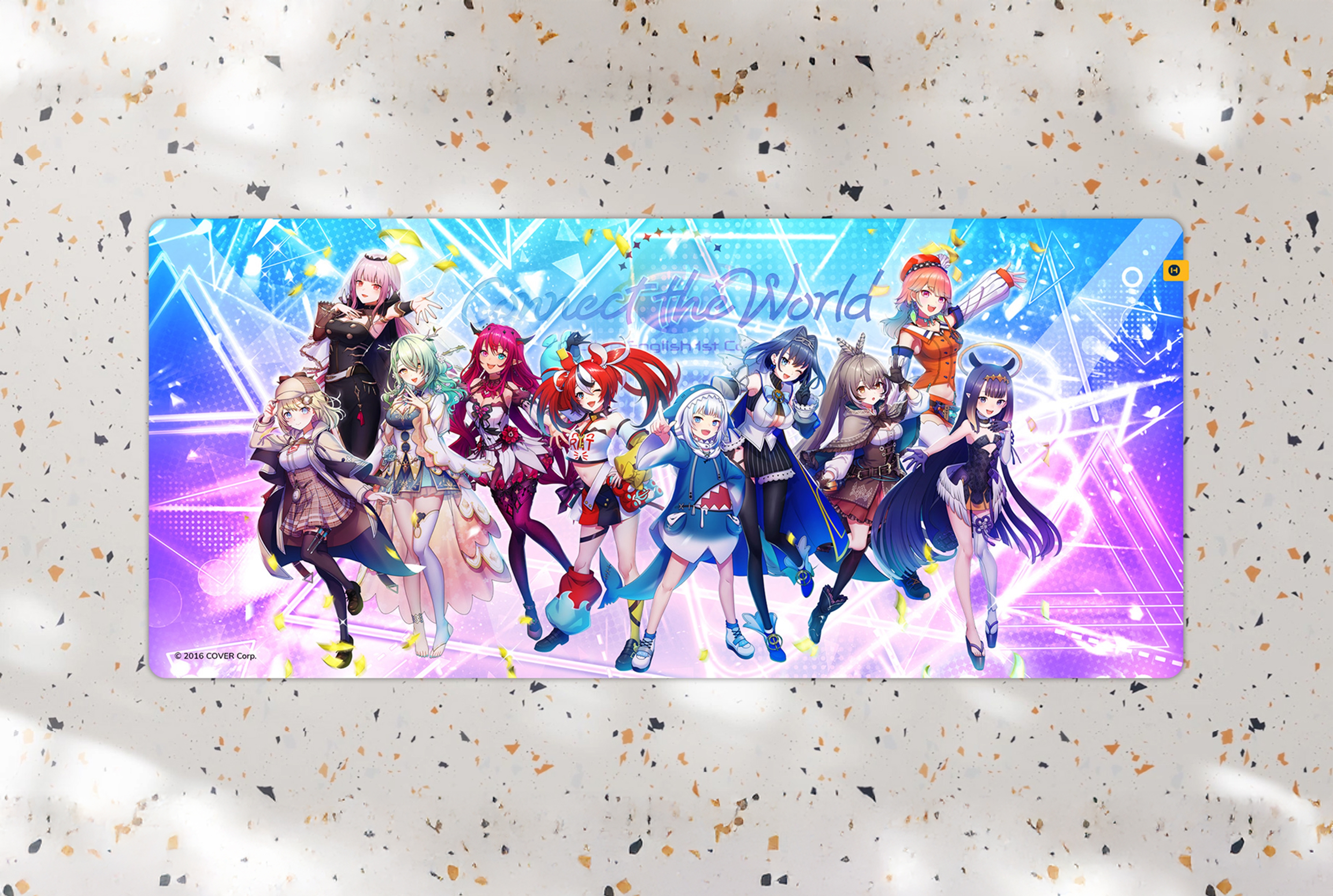 hololive English 1st Concert - Connect the World - Keycap Set and Desk Pad bundle