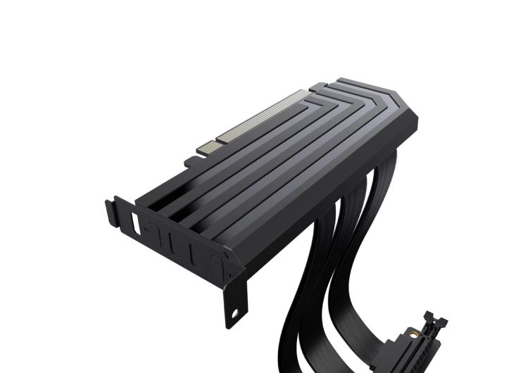 High Pitch Riser PCIE40 - Luxury PCIe 4.0 Riser Cable - Pitch Black | HYTE