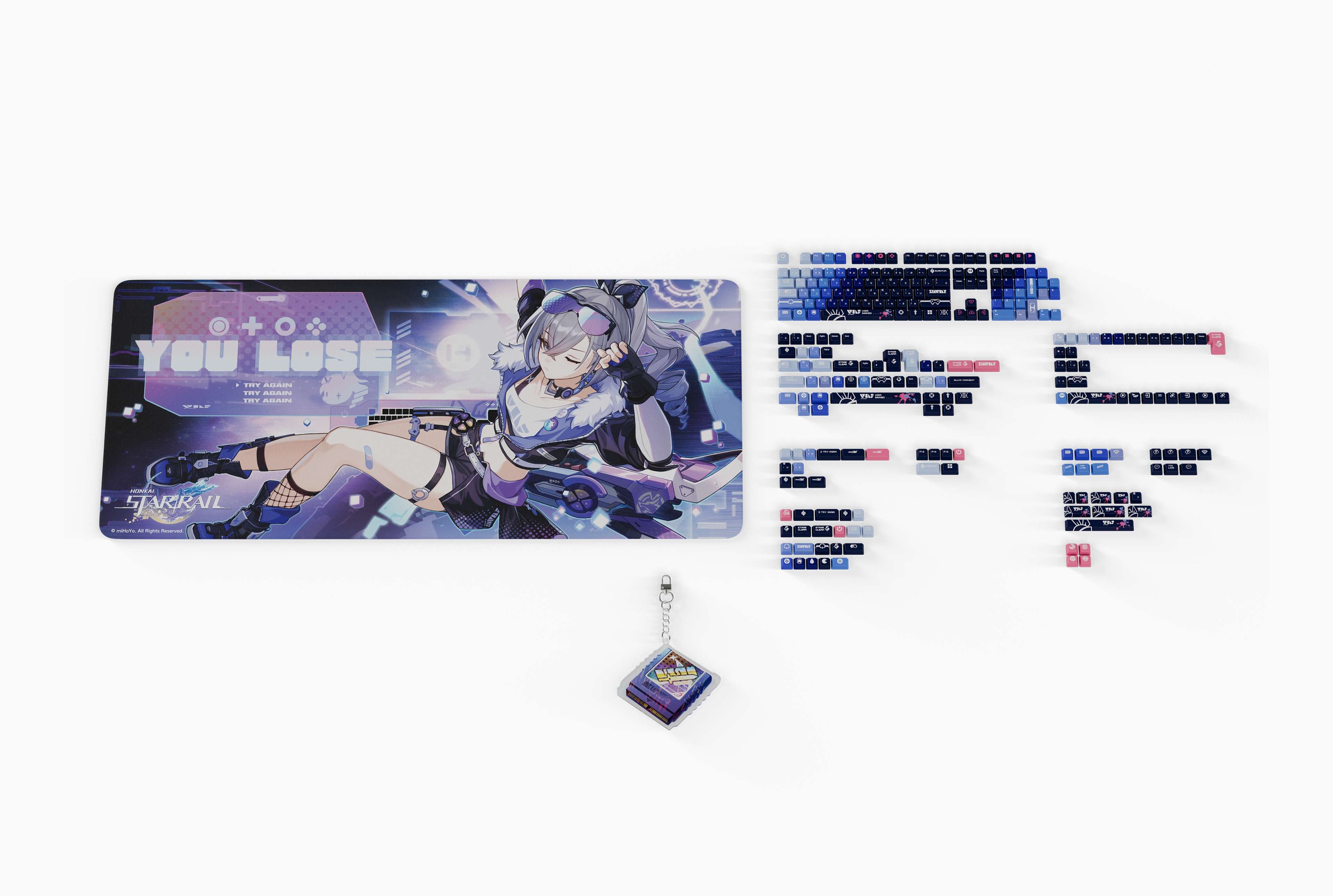 Official Silver Wolf Keycap Set and Desk Pad Bundle